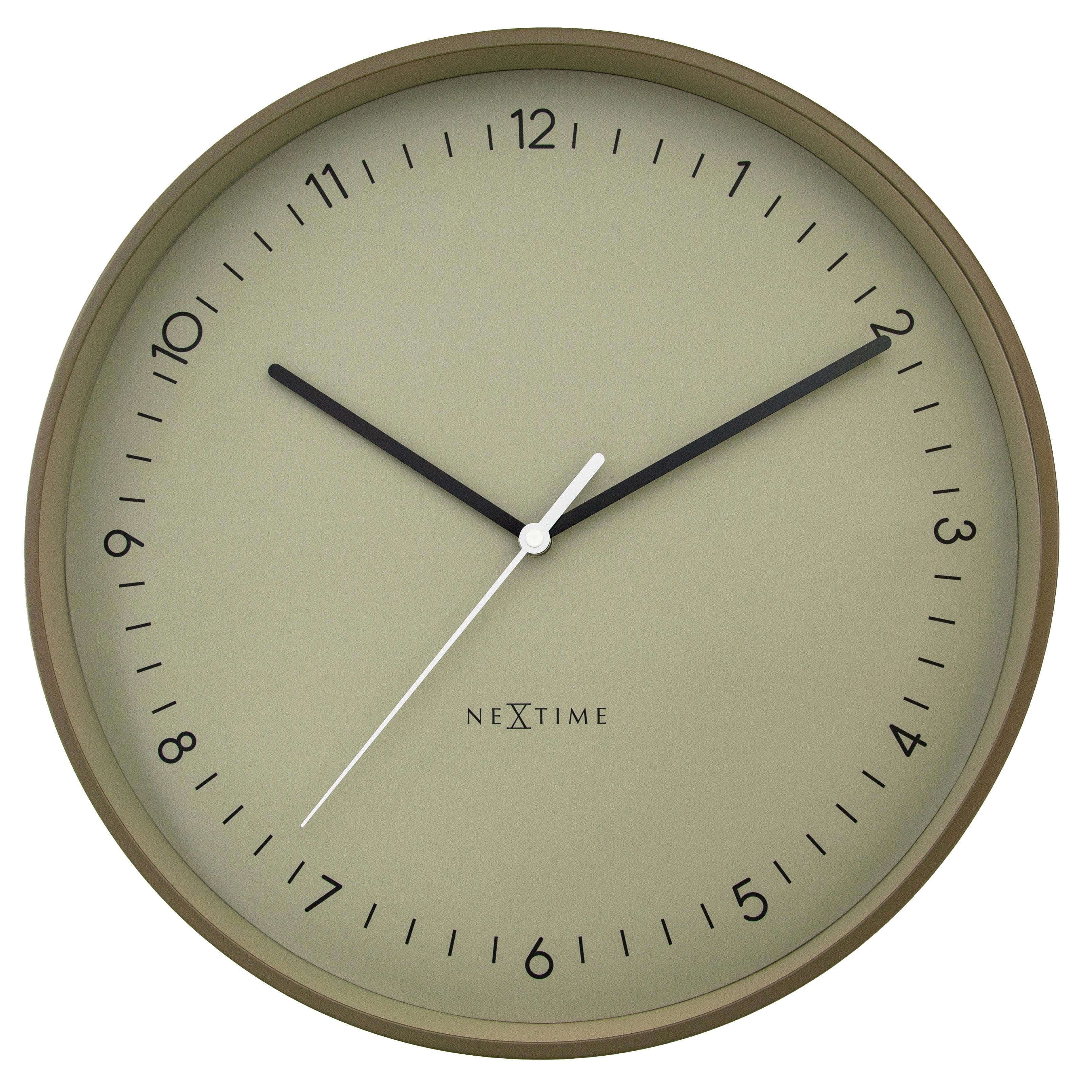 Wall clock 40cm-Silent-Metal-NeXtime 'Berlin L' - Goat Corp