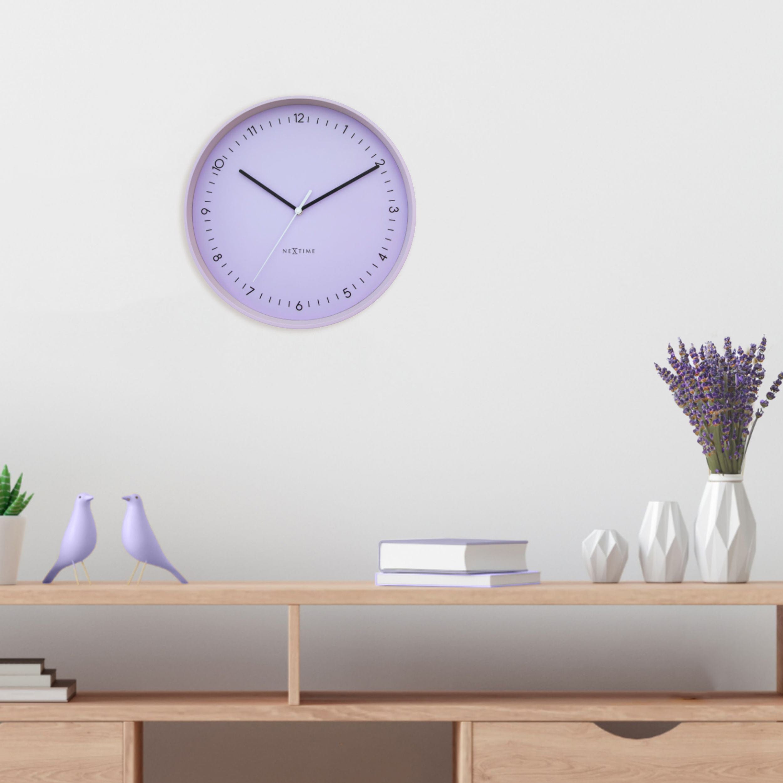 Wall clock 40cm-Silent-Metal-NeXtime 'Berlin L' - Goat Corp