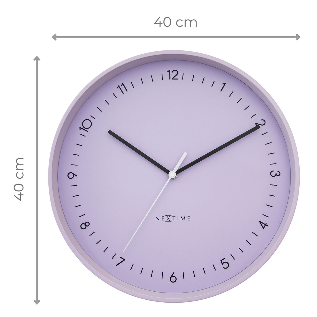 Wall clock 40cm-Silent-Metal-NeXtime 'Berlin L' - Goat Corp