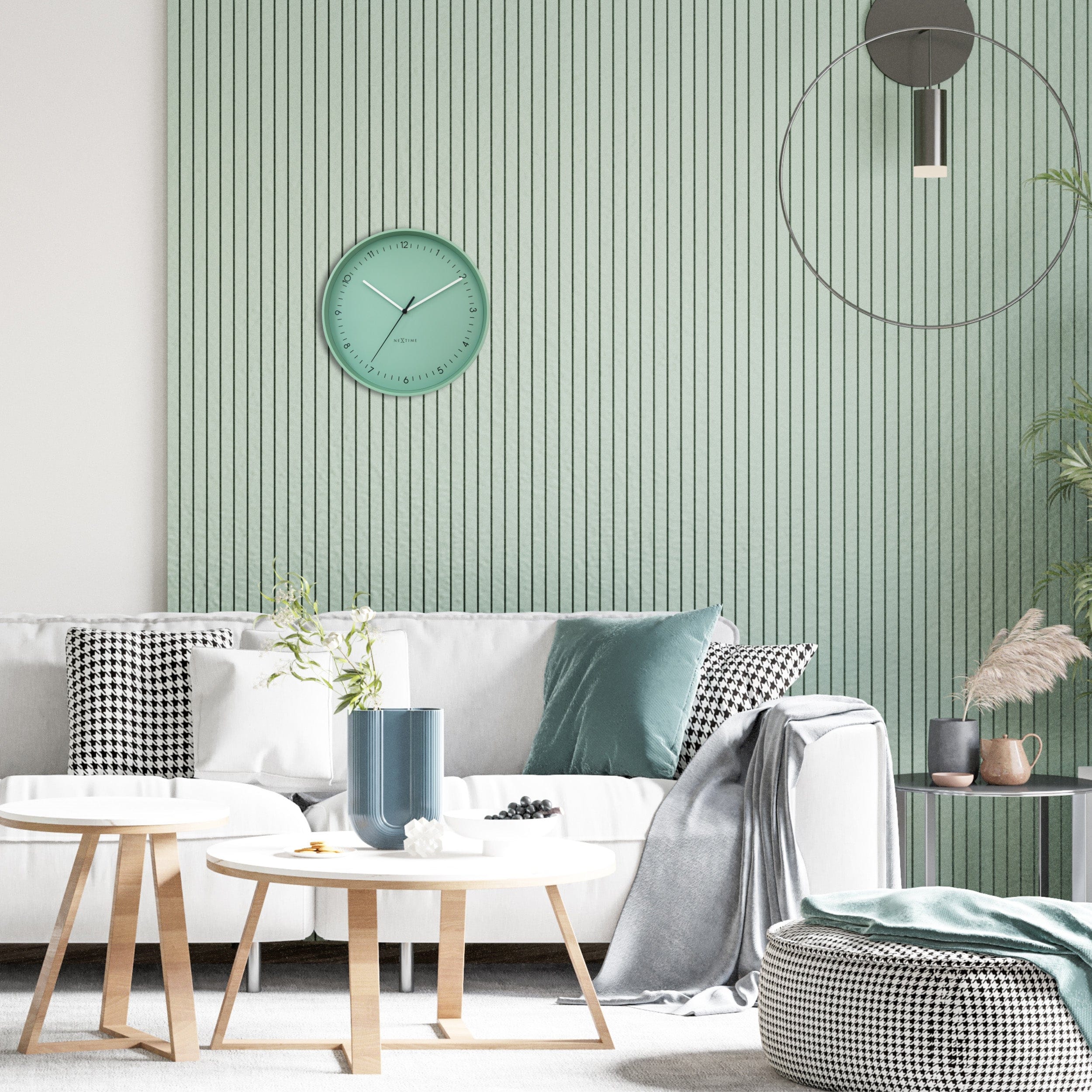 Wall clock 40cm-Silent-Metal-NeXtime 'Berlin L' - Goat Corp