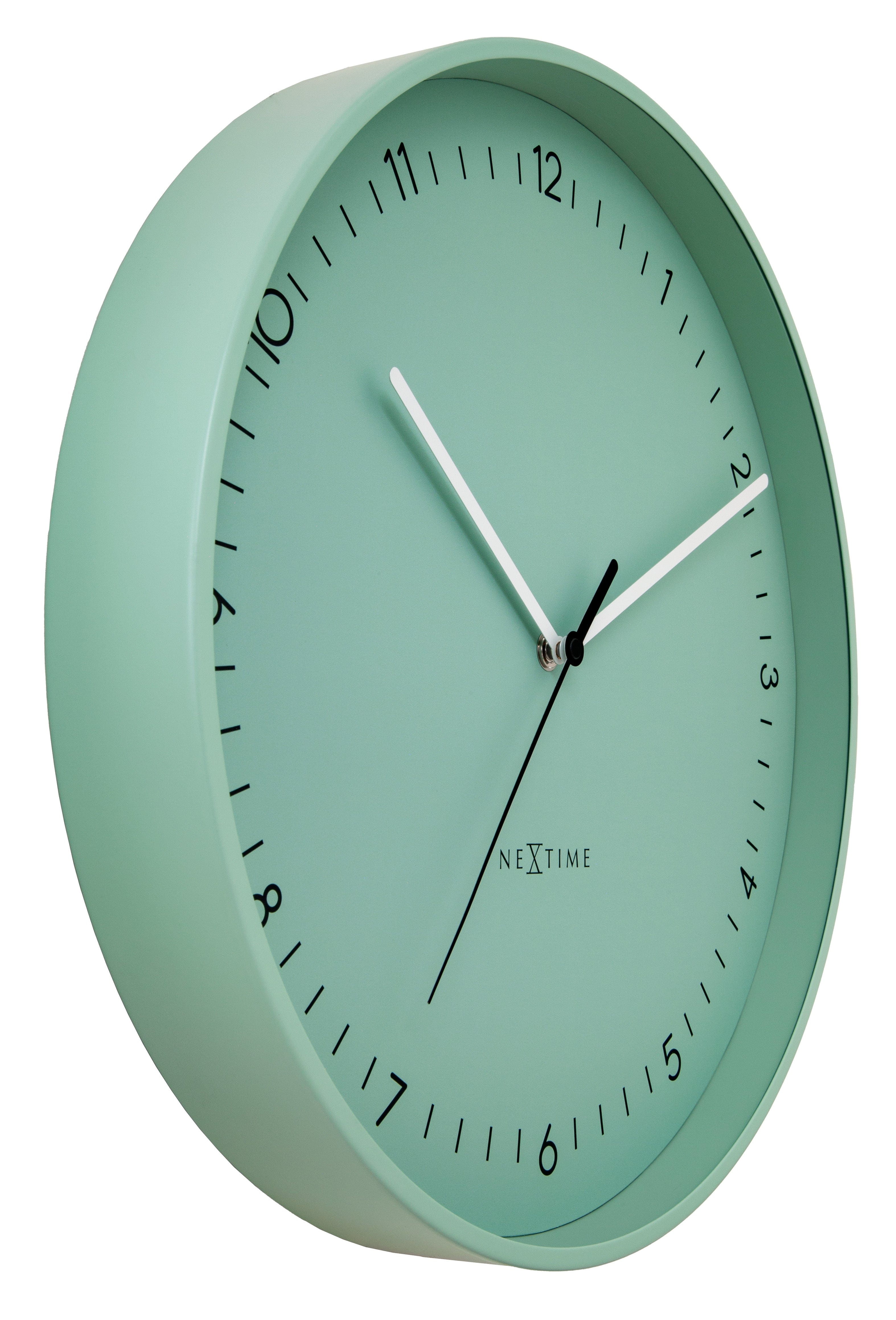 Wall clock 40cm-Silent-Metal-NeXtime 'Berlin L' - Goat Corp