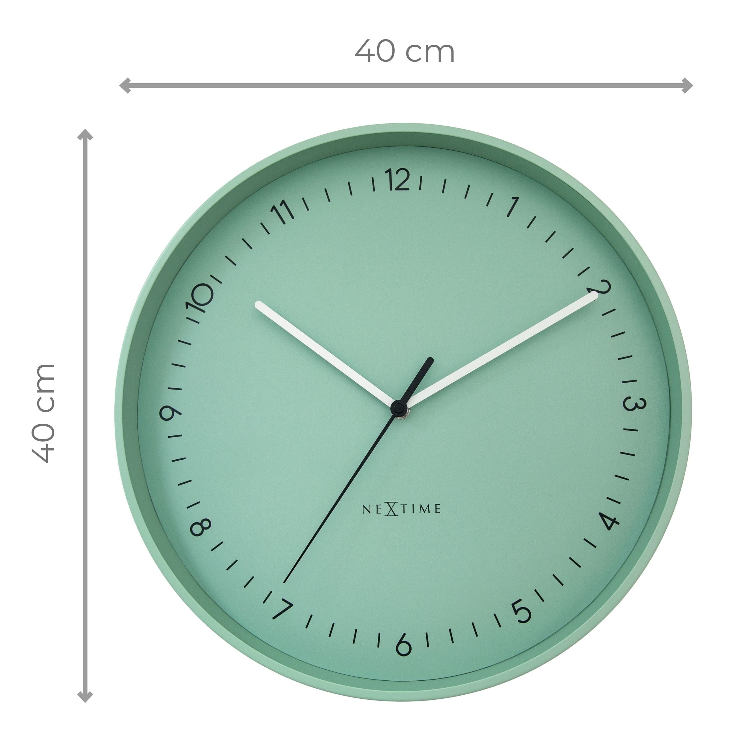 Wall clock 40cm-Silent-Metal-NeXtime 'Berlin L' - Goat Corp