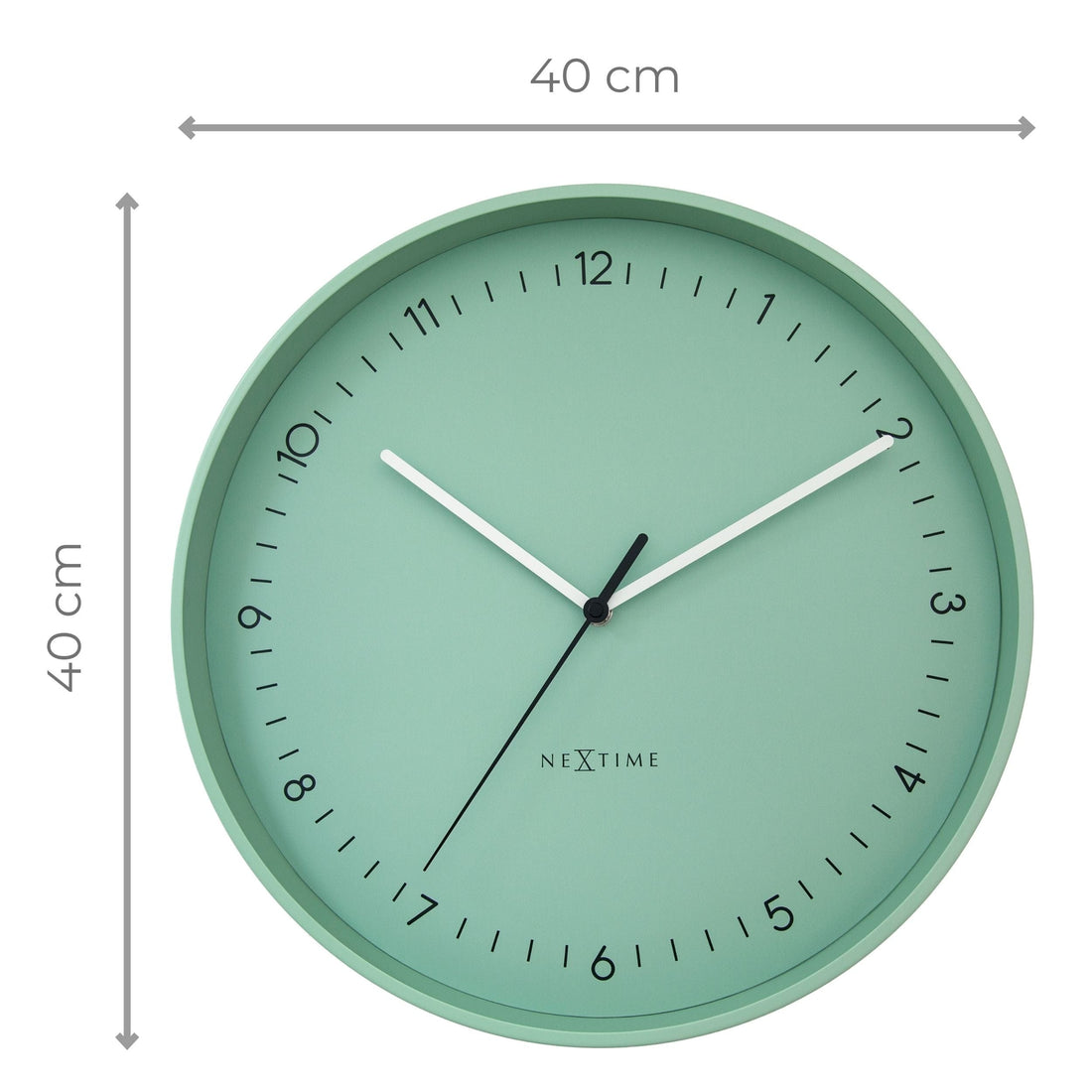 Wall clock 40cm-Silent-Metal-NeXtime 'Berlin L' - Goat Corp
