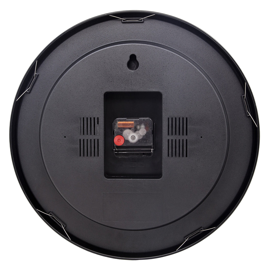 Wall Clock 35cm-Silent-Black-Anodized Aluminium-NeXtime 'Station All Black' - Goat Corp