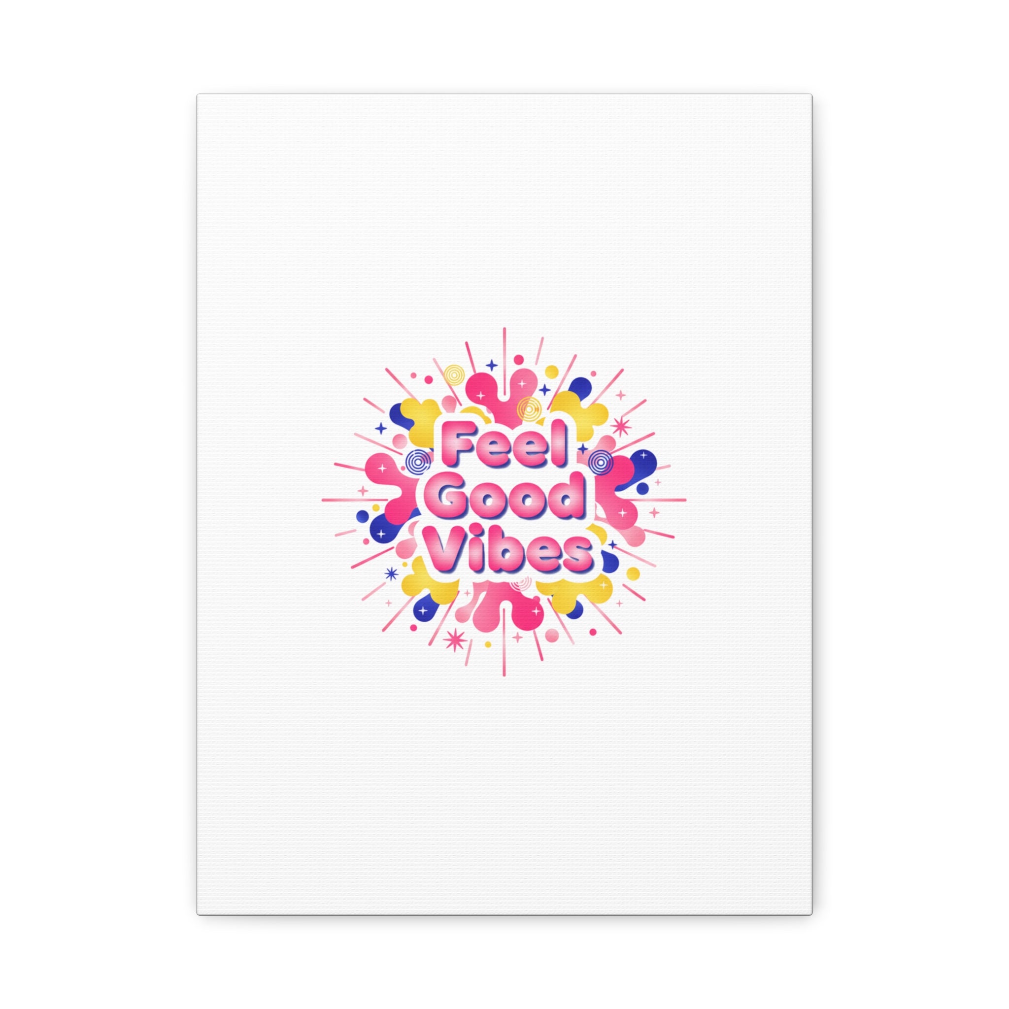 Feel Good Vibes Canvas | Dopamine Decor, Neon Gradient Squishy Art