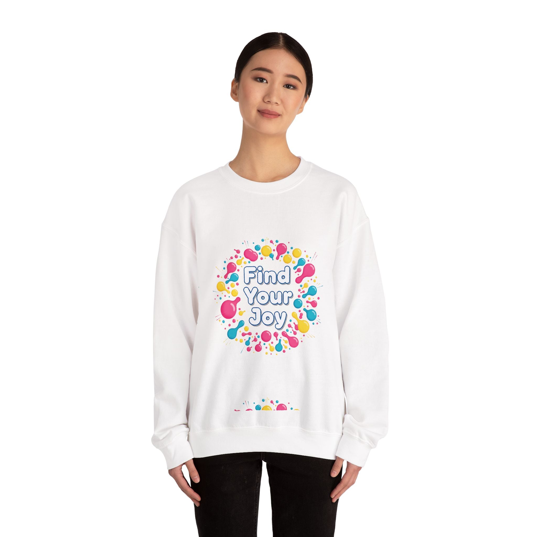 Find Your Joy Sweatshirt | dopamine decor, neon squiggle art