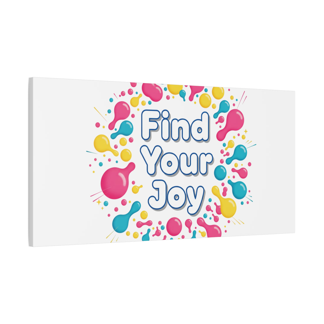 Find Your Joy Canvas | Dopamine Decor, Neon Gradient Squiggle Art