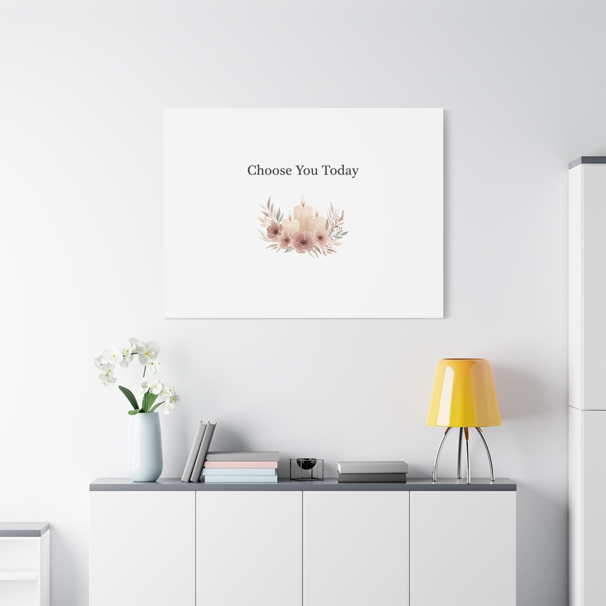 Choose You Today Canvas | Self-Love Valentine, Self Care Wall Art