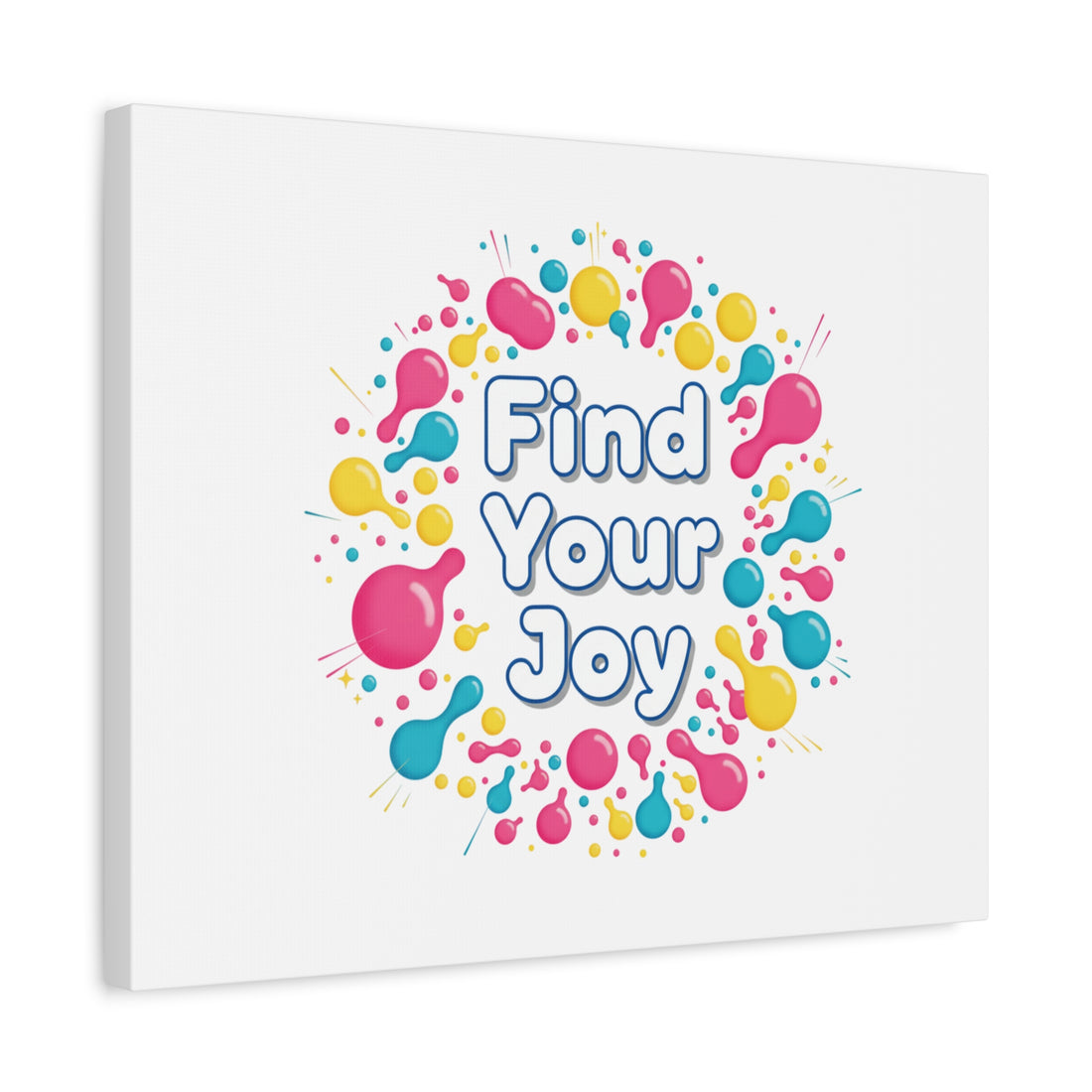 Find Your Joy Canvas | Dopamine Decor, Neon Gradient Squiggle Art