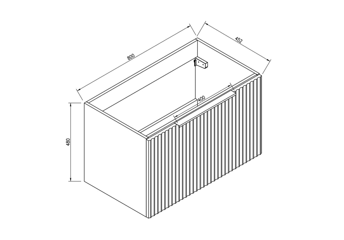 Wiesbaden Ribella onderkast met 1 lade, 80x45 cm in natuurlijk eikenhout