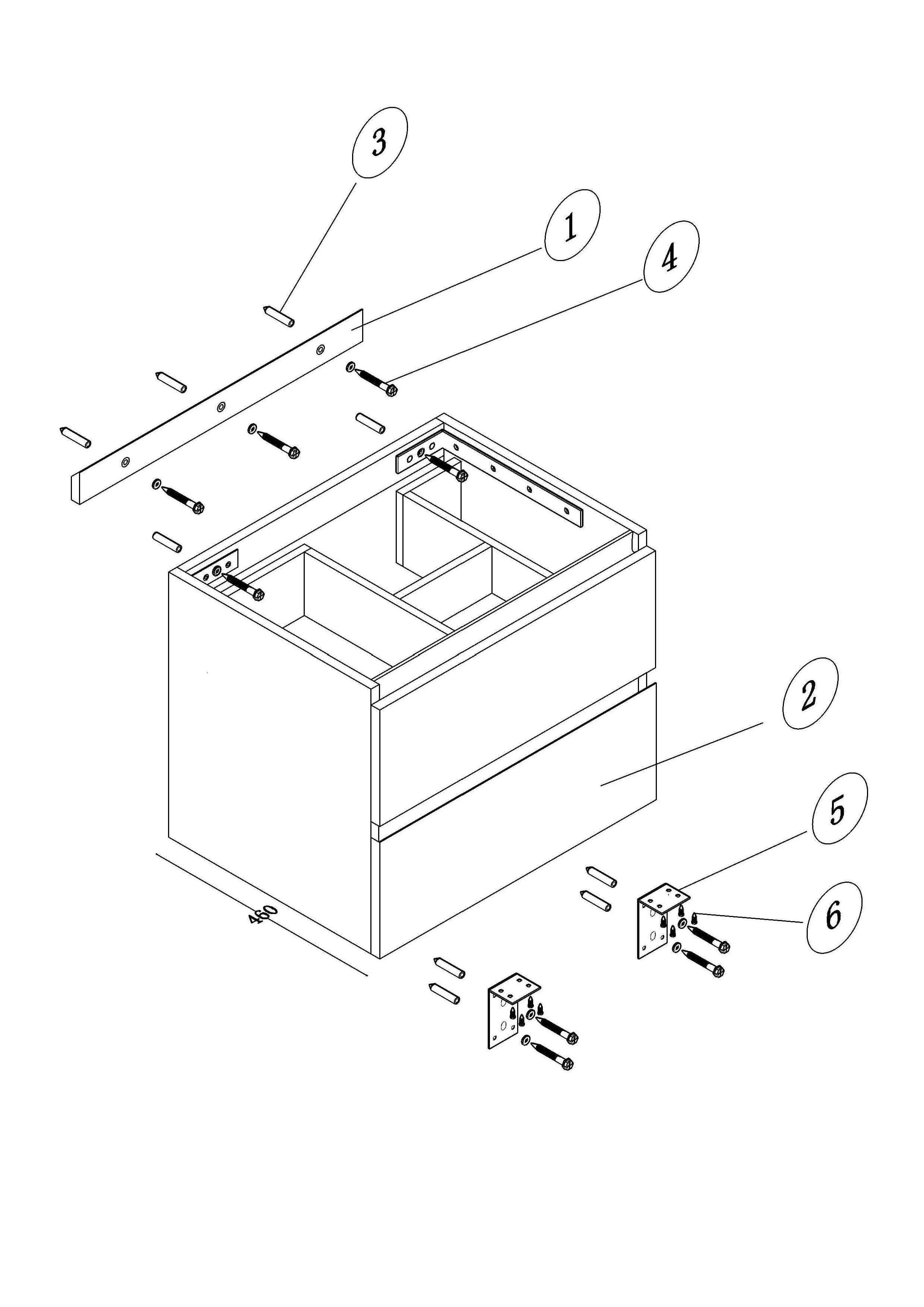 Wiesbaden Vision eiken onderkast 80x46x53 cm