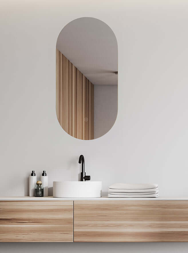 Wiesbaden Lumia Ovale Spiegel 50x100 cm met LED en Verwarming