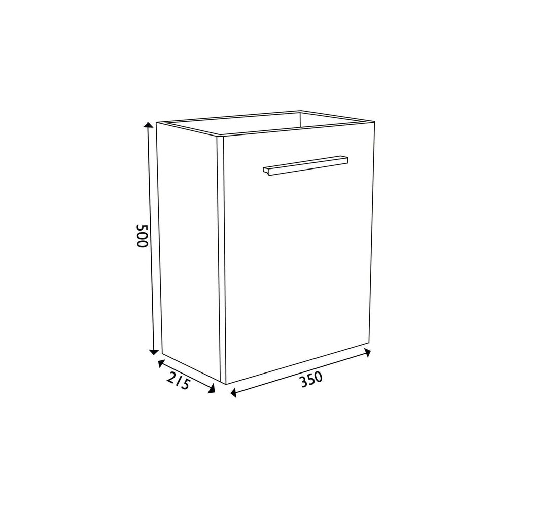 Witte Fonteinkast Wiesbaden Vision L/R 1 Deur 40X21