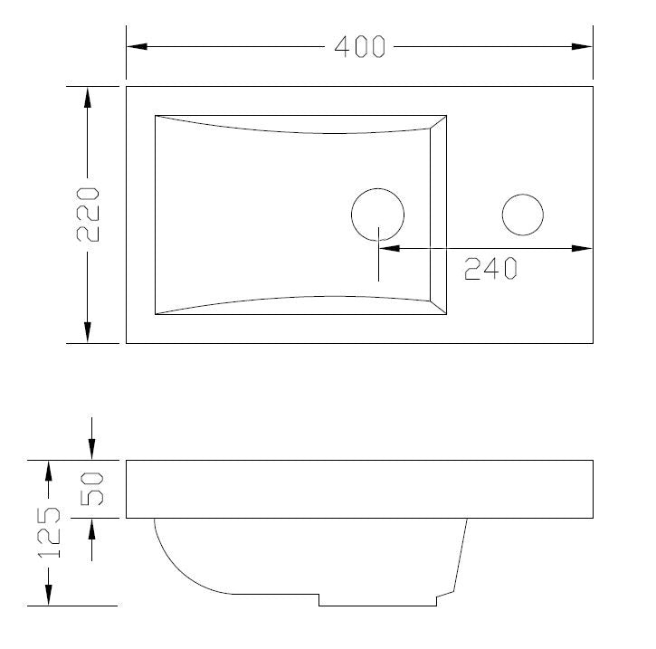 Zenti fontein 40 x 22 x 5 cm kunstmarmer glans wit