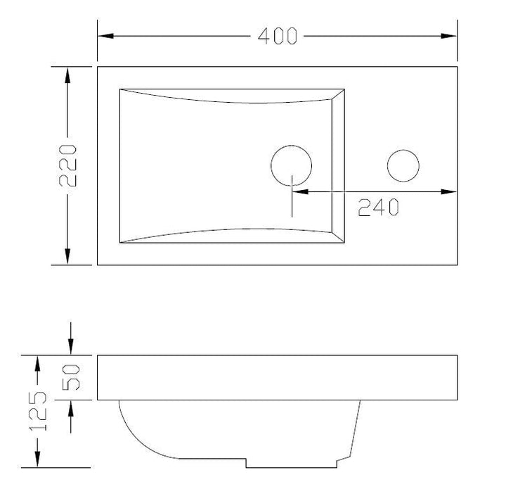 Zenti fontein 40 x 22 x 5 cm kunstmarmer glans wit