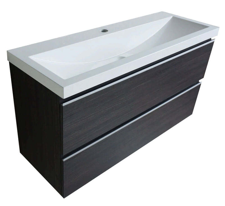 Shall onderkast 100 x 36 cm houtnerf grijs