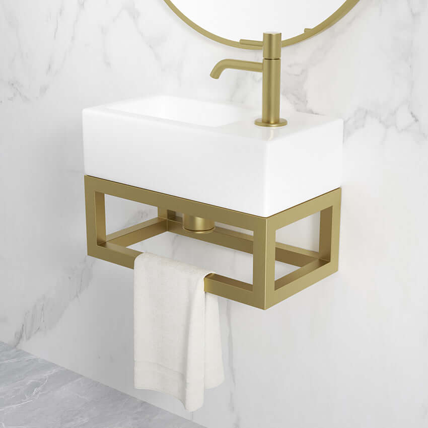 Wiesbaden Nick Frame voor Fontein 39,5x15x21,5 cm Geborsteld Messing