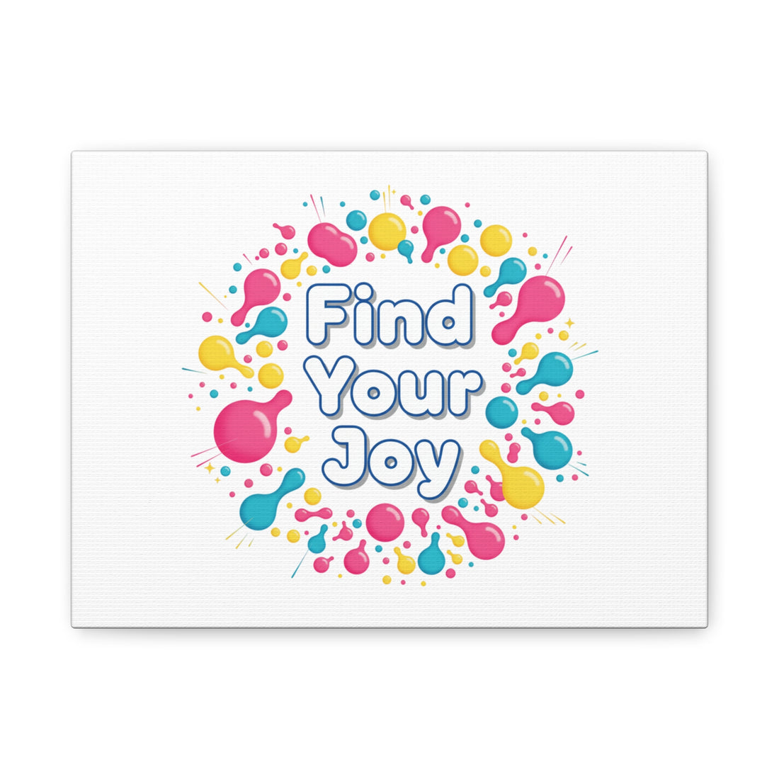 Find Your Joy Canvas | Dopamine Decor, Neon Gradient Squiggle Art