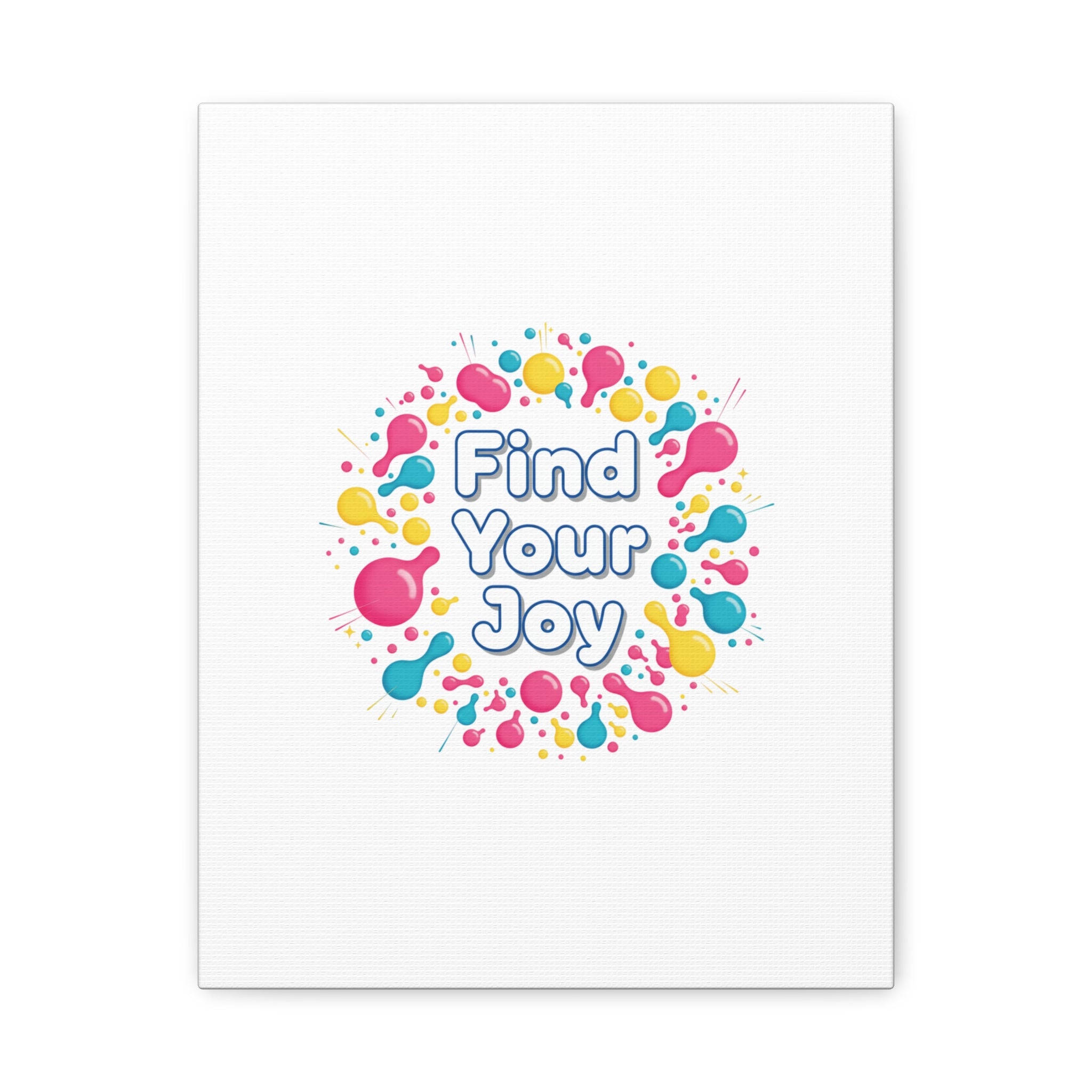 Find Your Joy Canvas | Dopamine Decor, Neon Gradient Squiggle Art