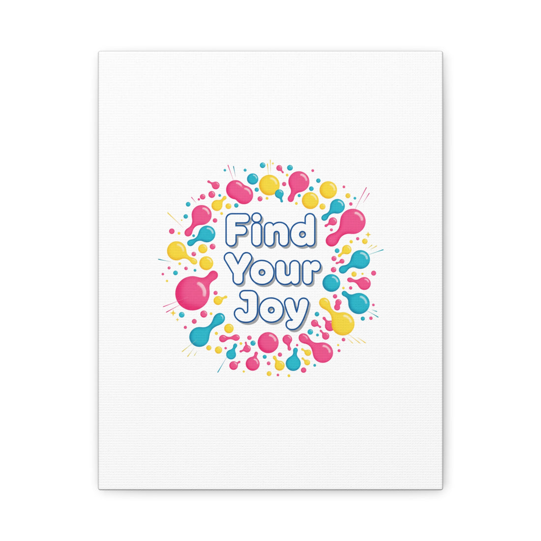 Find Your Joy Canvas | Dopamine Decor, Neon Gradient Squiggle Art