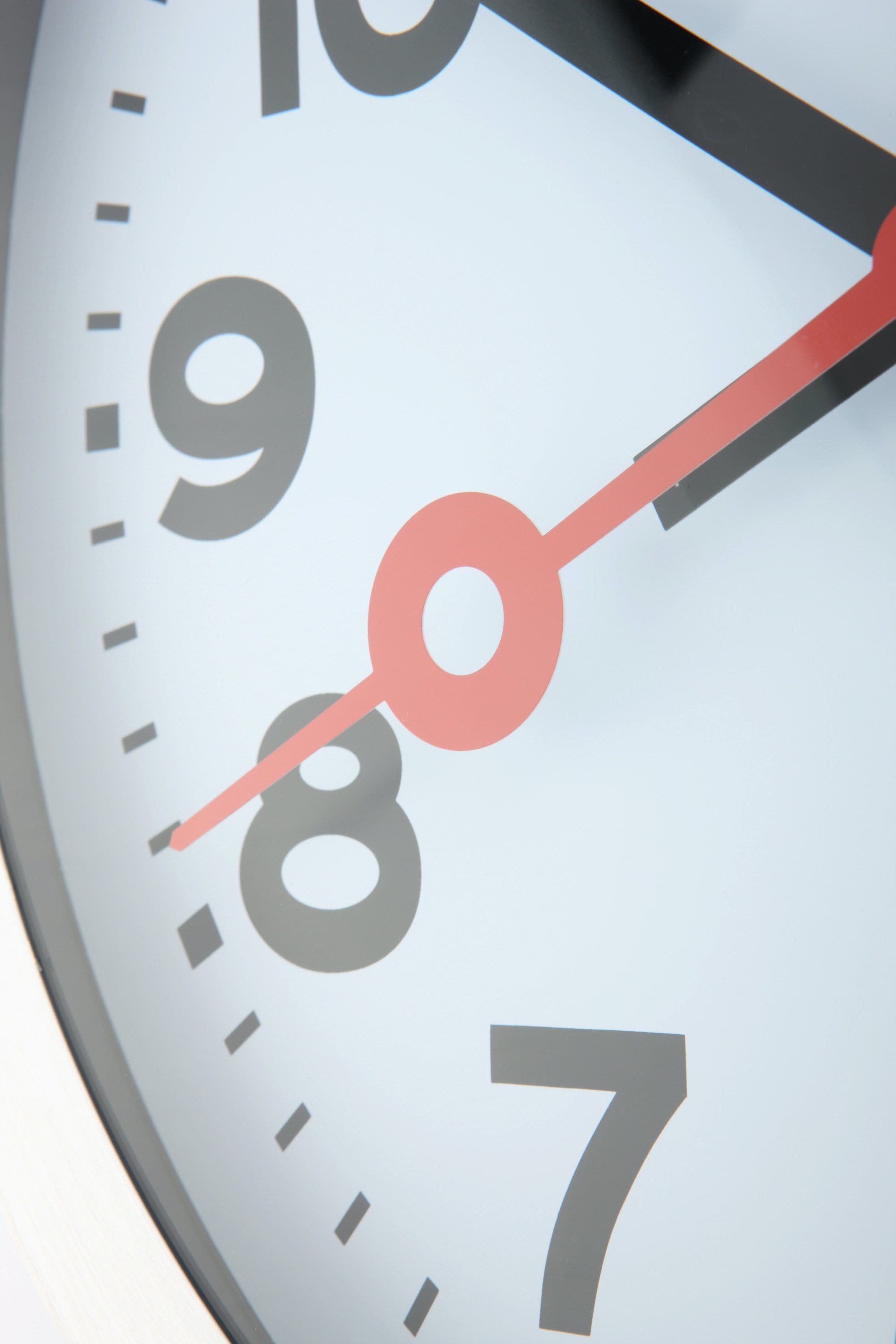 Wall clock/ Table clock - Aluminum - 'Station Numbers' - Goat Corp