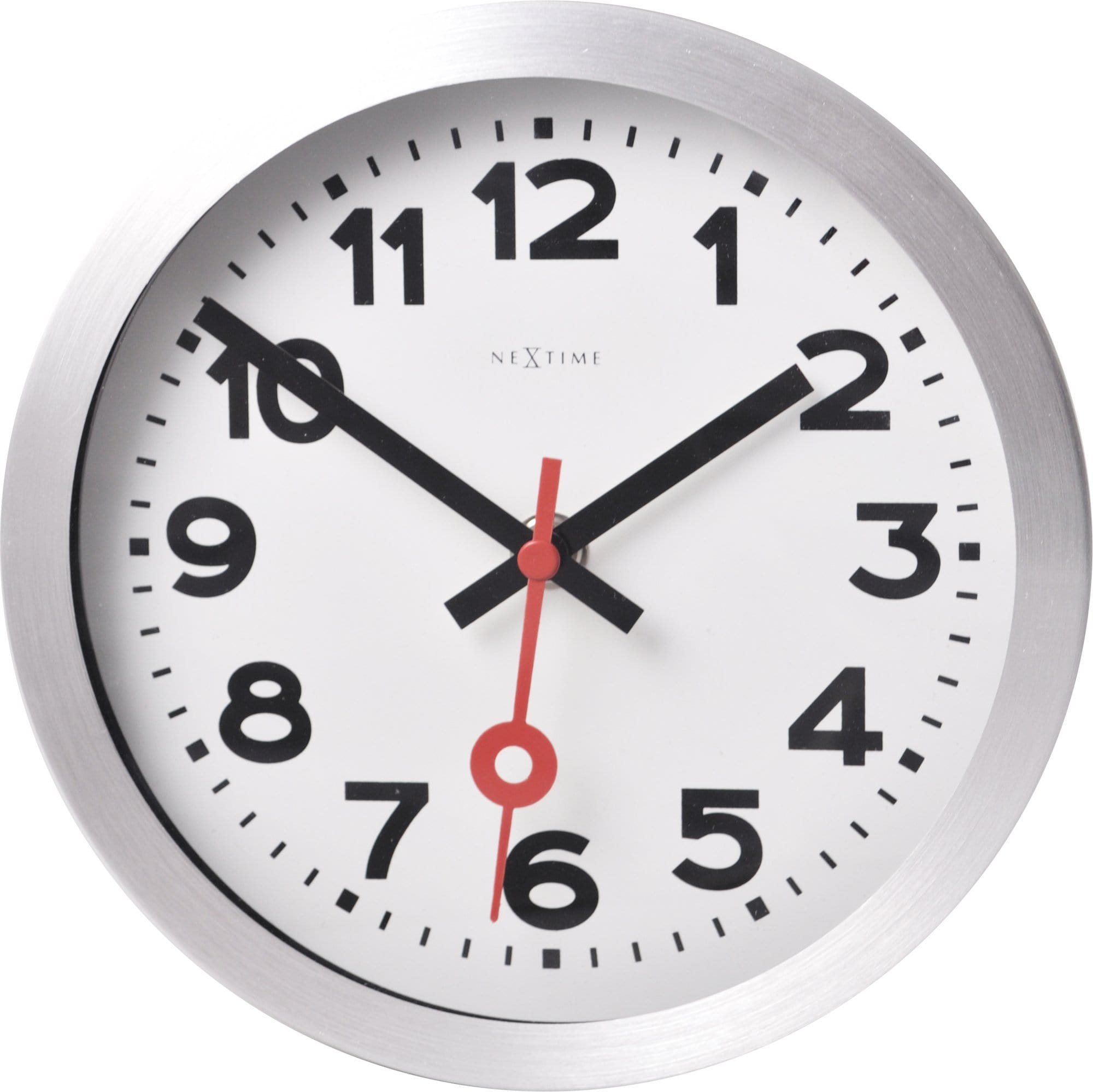 Wall clock/ Table clock - Aluminum - 'Station Numbers' - Goat Corp