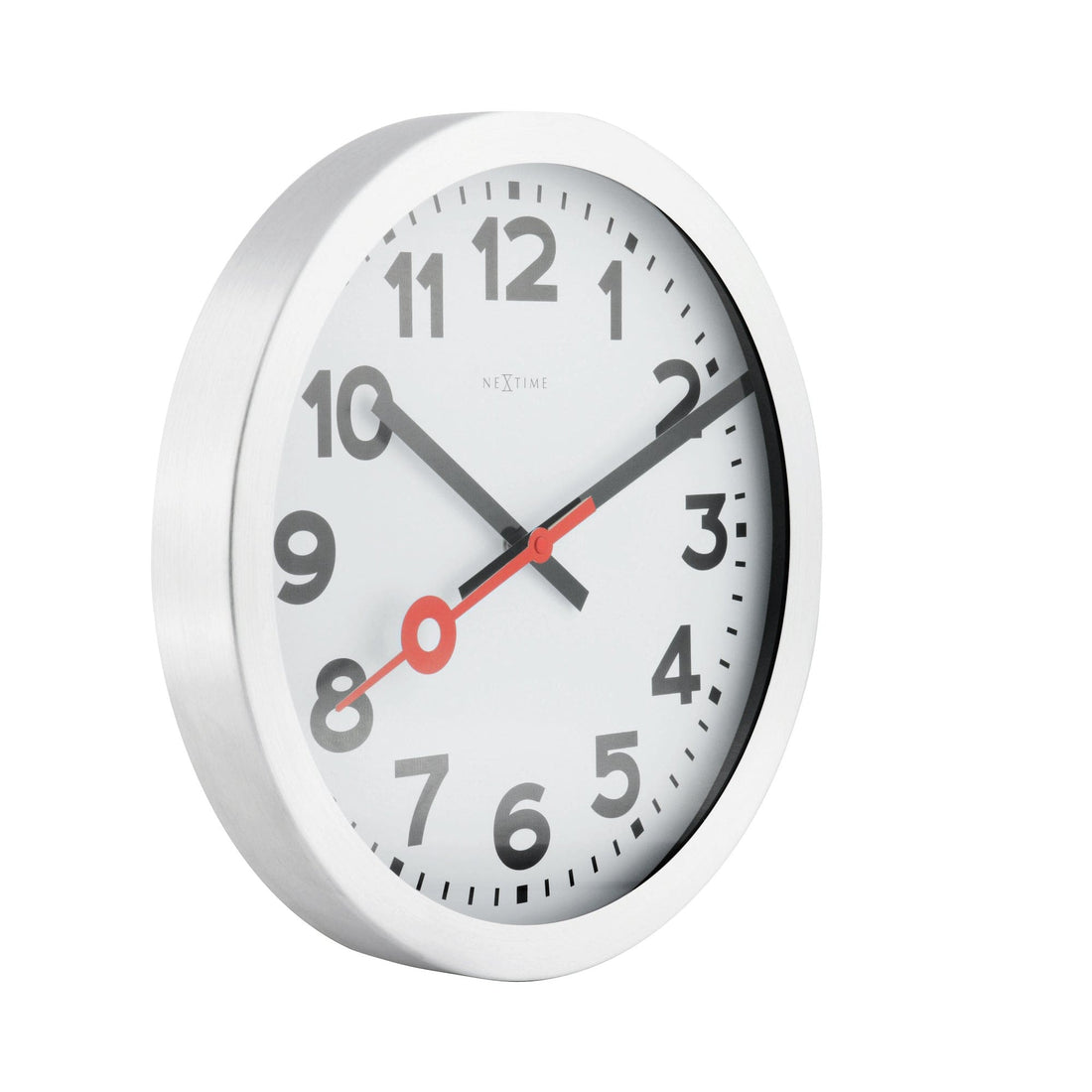 Wall clock/ Table clock - Aluminum - 'Station Numbers' - Goat Corp