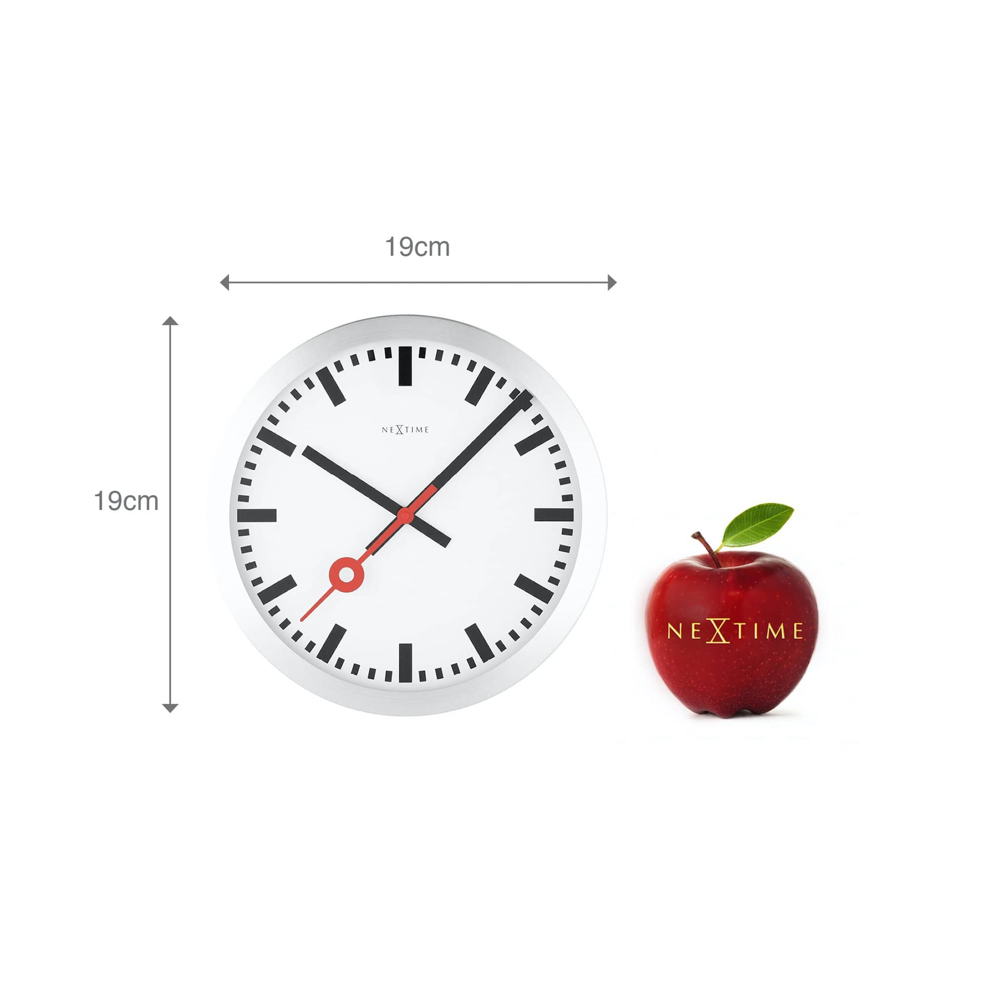 Wall clock/Table clock  - Aluminum  - 'Station Stripe' - Goat Corp