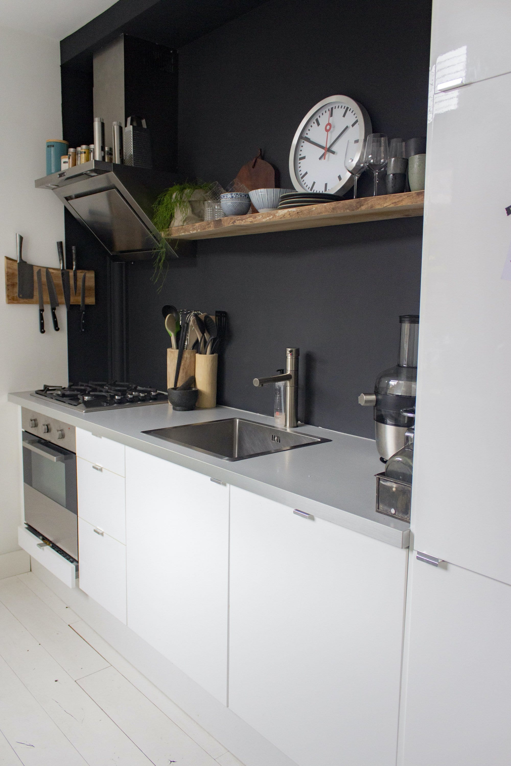 Wall clock/Table clock  - Aluminum  - 'Station Stripe' - Goat Corp