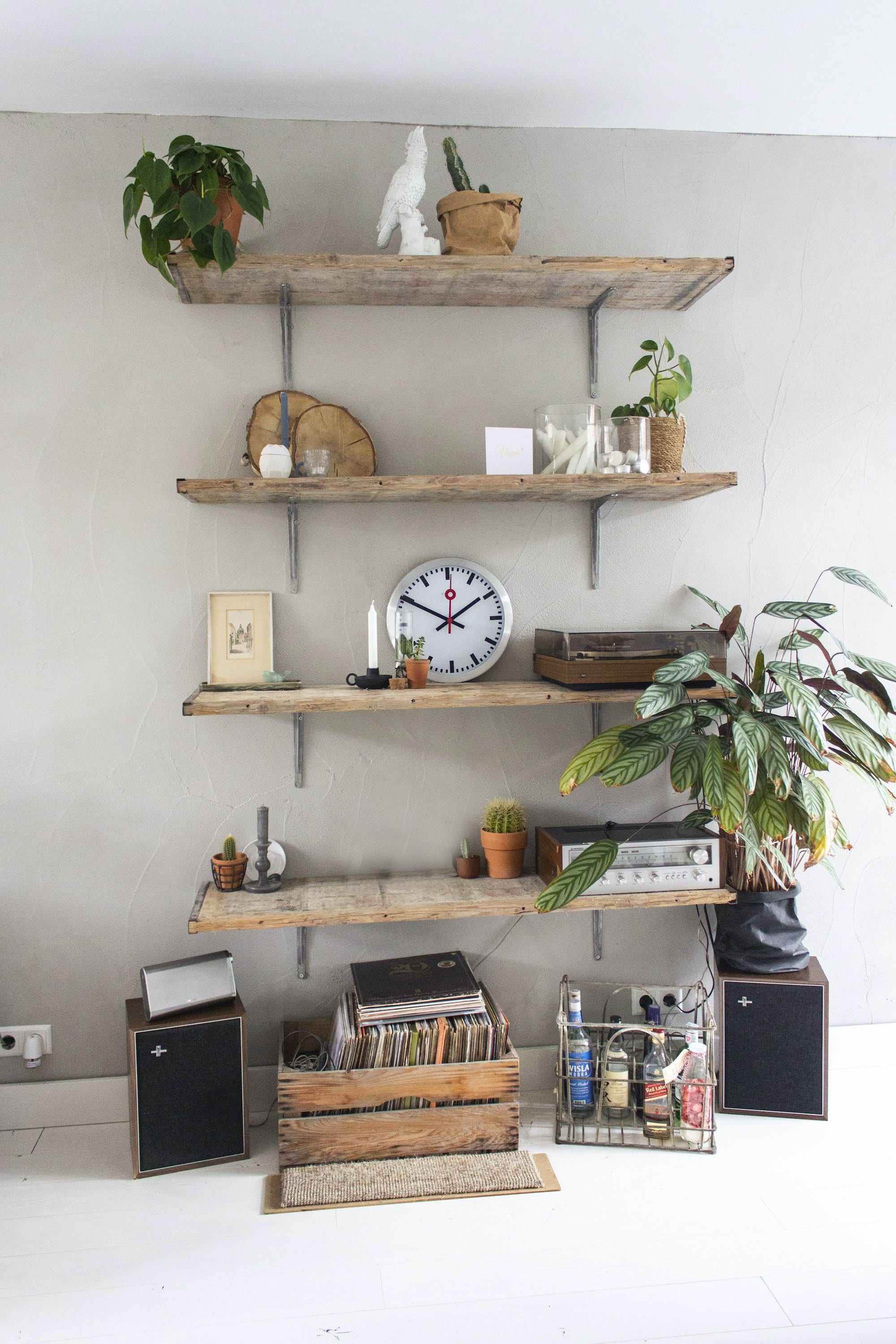 Wall clock/Table clock  - Aluminum  - 'Station Stripe' - Goat Corp