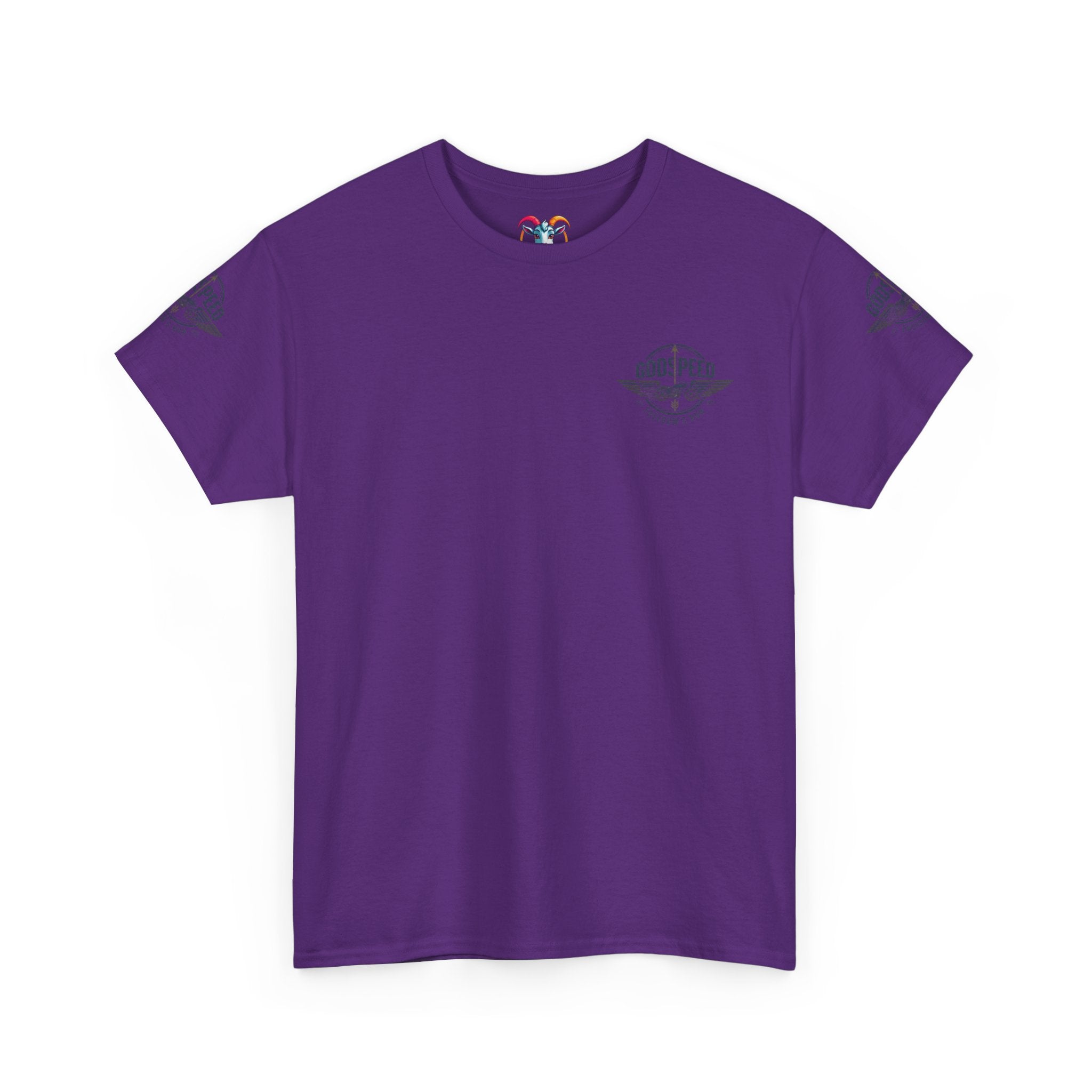 Godspeed Freedom Run Unisex Heavy Cotton Tee, Classic Graphic T-Shirt, Casual Wear, Gift for Runners, Vintage Style Apparel