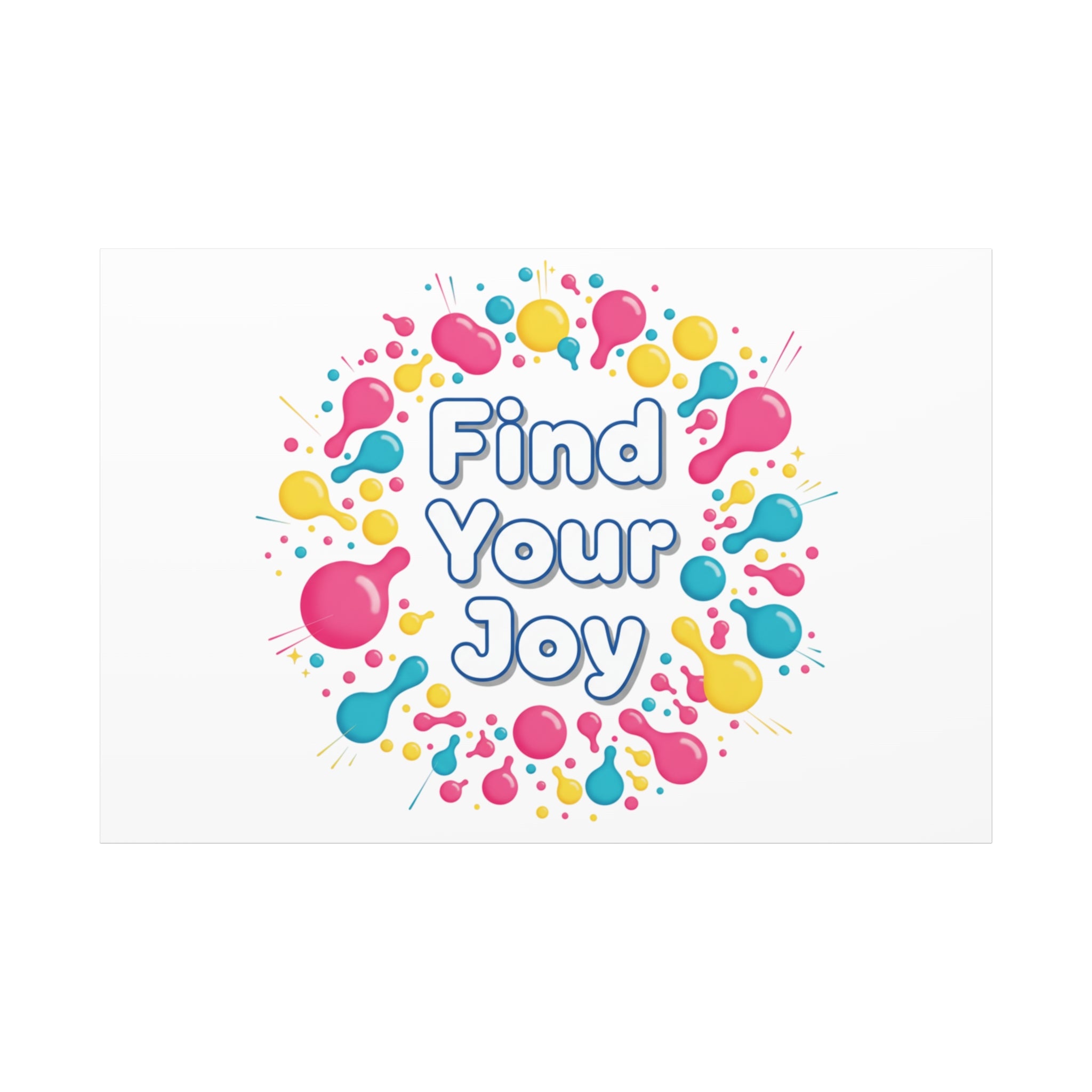 Find Your Joy Canvas | Dopamine Decor, Neon Gradient Squiggle Art