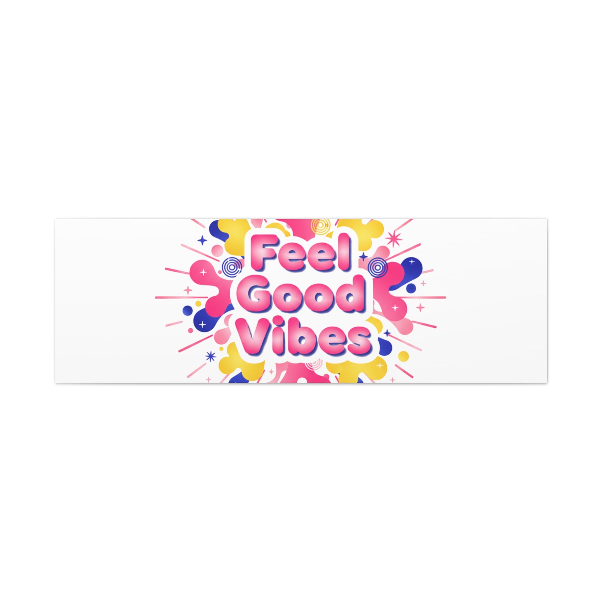 Feel Good Vibes Canvas | Dopamine Decor, Neon Gradient Squishy Art