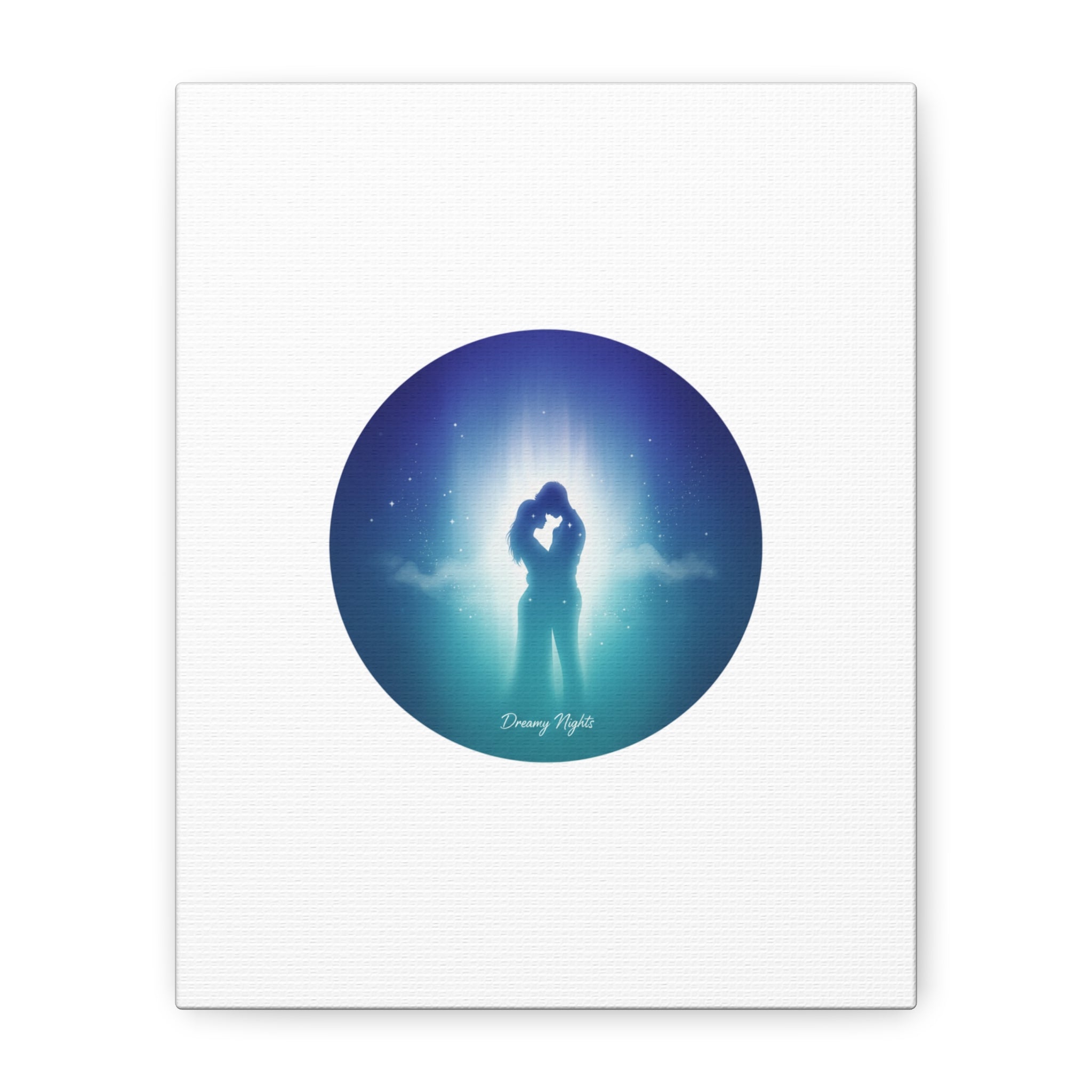 Dreamy Nightscape Canvas | Afterlight Atmospheric Print, Luminous Night Bloom