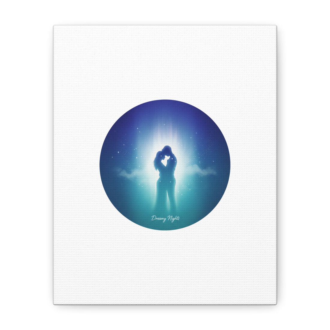 Dreamy Nightscape Canvas | Afterlight Atmospheric Print, Luminous Night Bloom