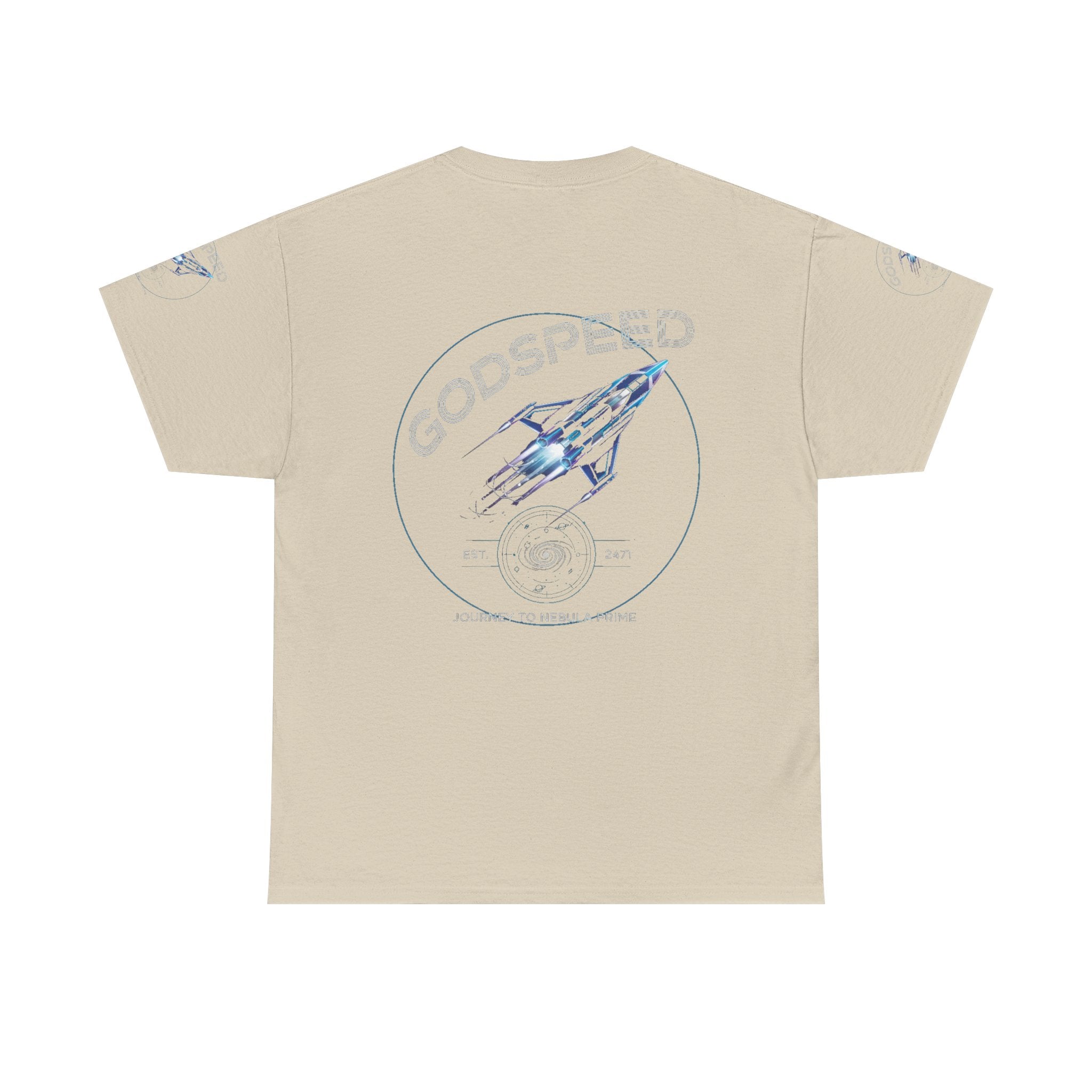 Rocket Space Unisex Tee - Godspeed to the Stars Design - Goat Corp