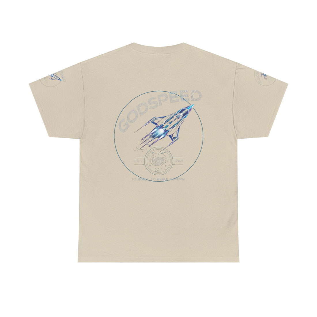 Rocket Space Unisex Tee - Godspeed to the Stars Design - Goat Corp