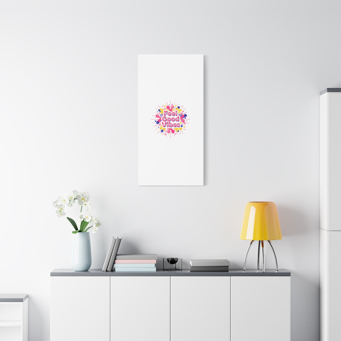 Feel Good Vibes Canvas | Dopamine Decor, Neon Gradient Squishy Art