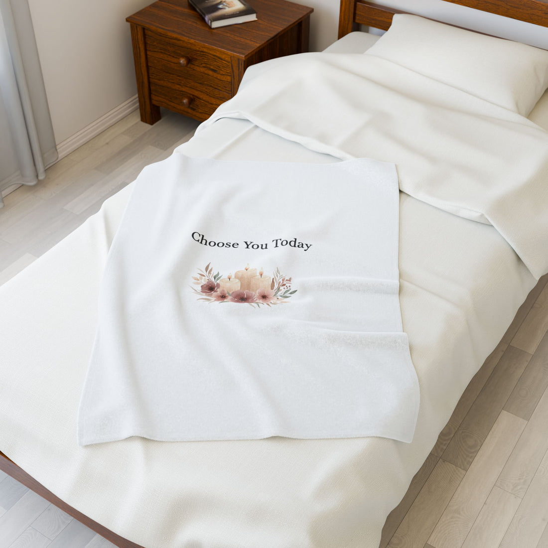 Choose You Today Velveteen Plush Blanket | Self‑Love Valentine, Self Care