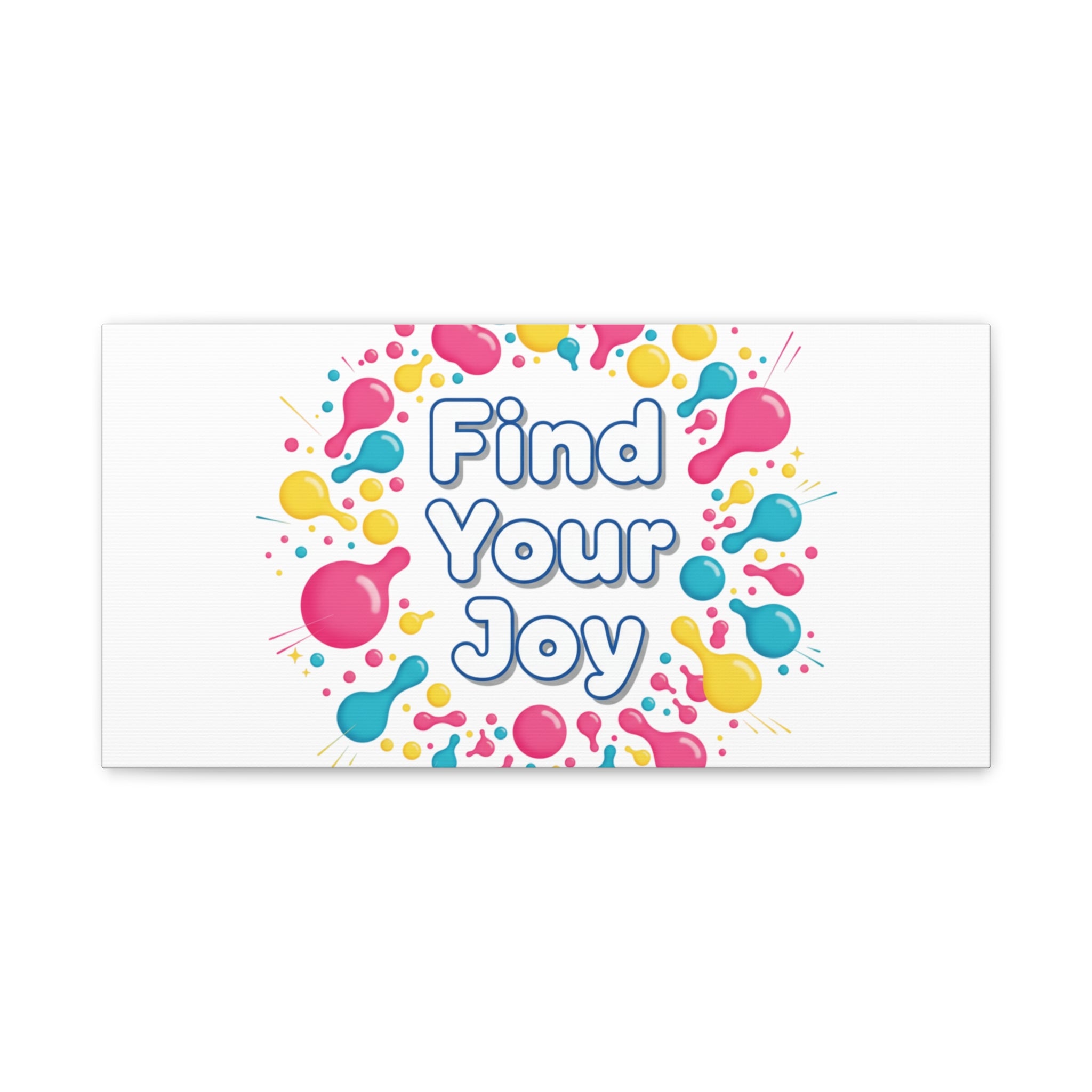 Find Your Joy Canvas | Dopamine Decor, Neon Gradient Squiggle Art