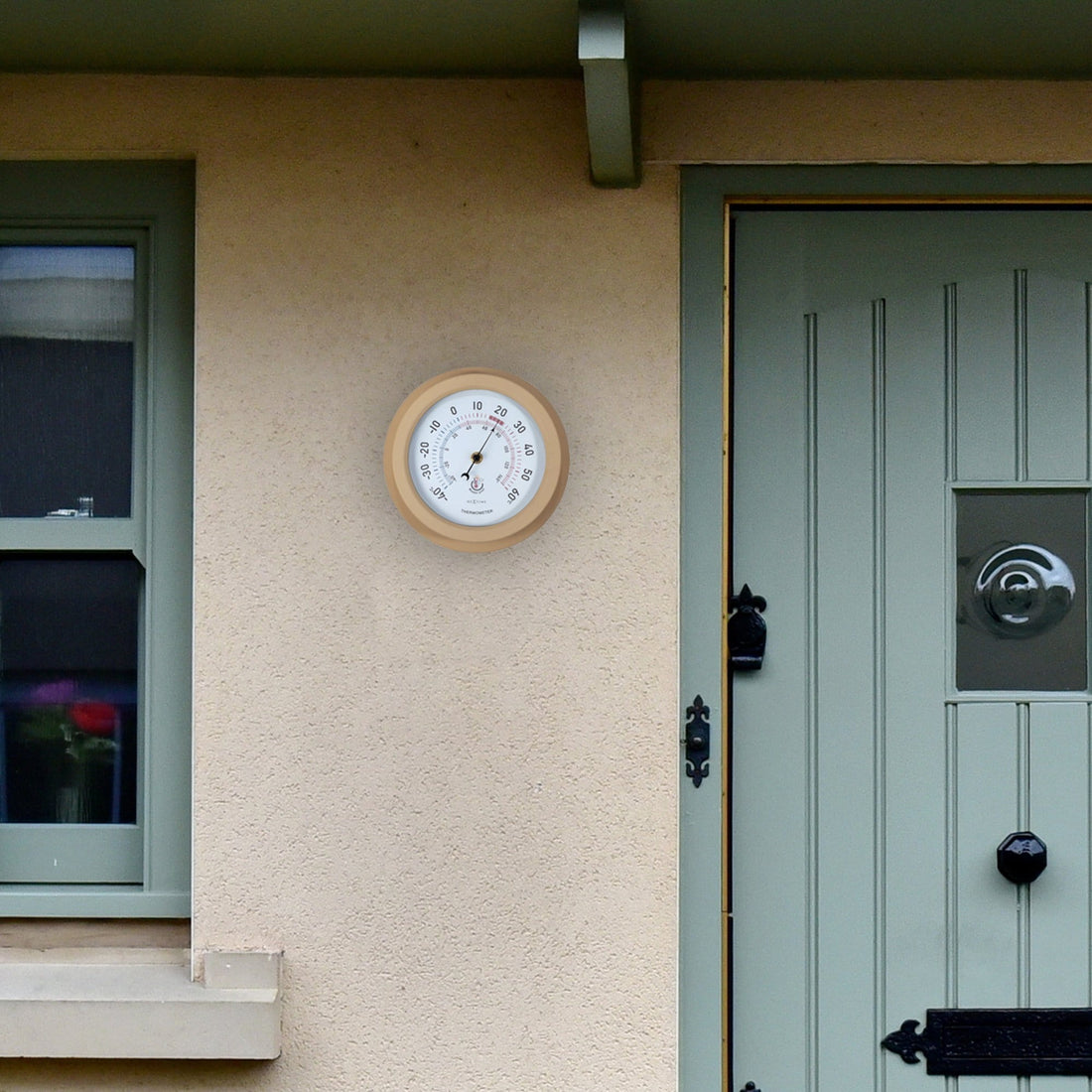 Weatherproof Thermometer - 22cm - Metal - Galvanized  Lily - Goat Corp