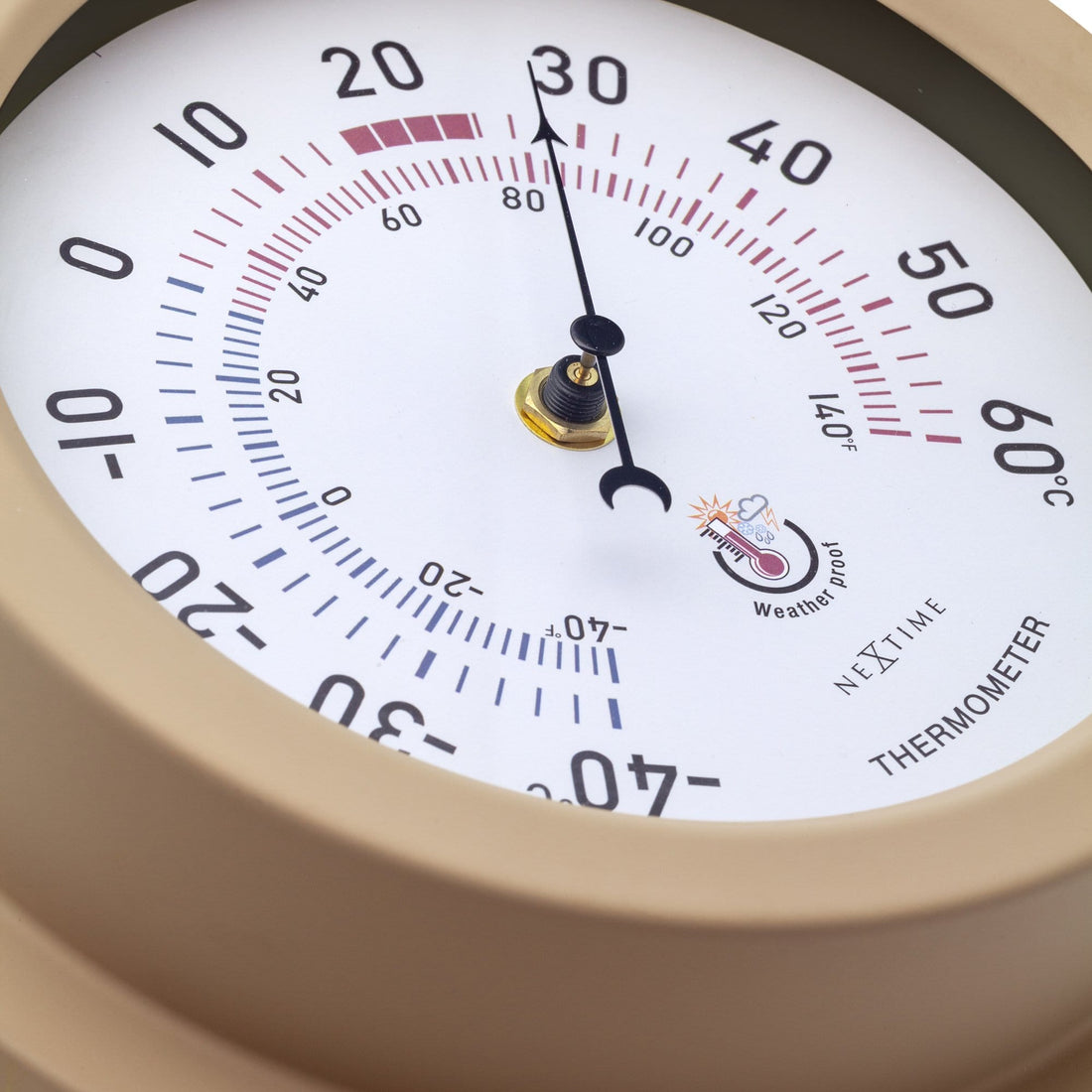 Weatherproof Thermometer - 22cm - Metal - Galvanized  Lily - Goat Corp