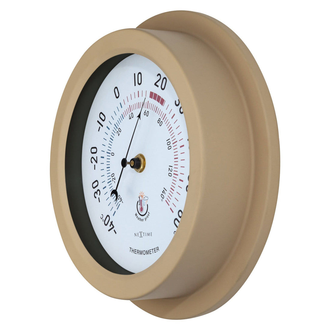 Weatherproof Thermometer - 22cm - Metal - Galvanized  Lily - Goat Corp