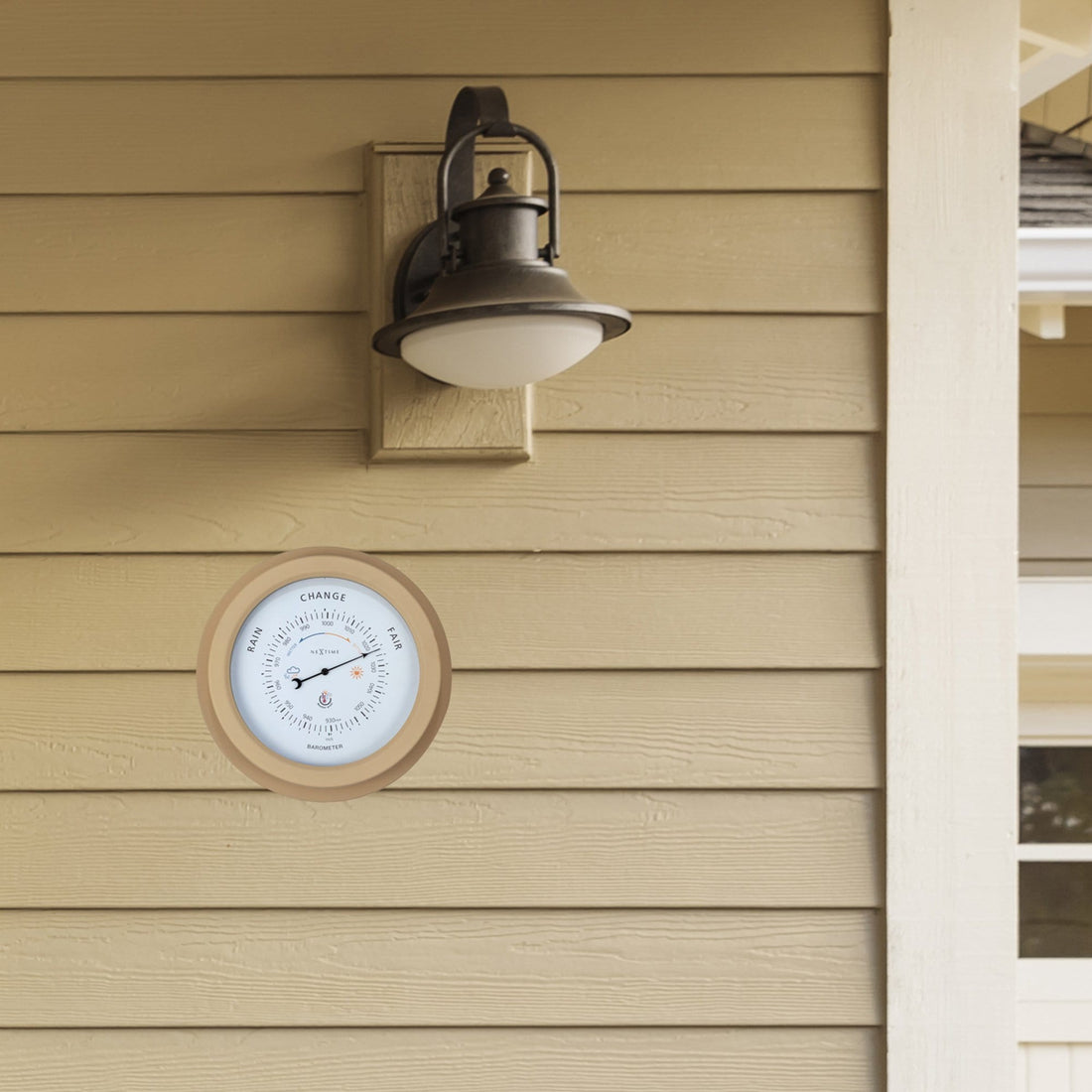 Weatherproof Barometer - 22cm - Metal - Galvanized  Orchid - Goat Corp