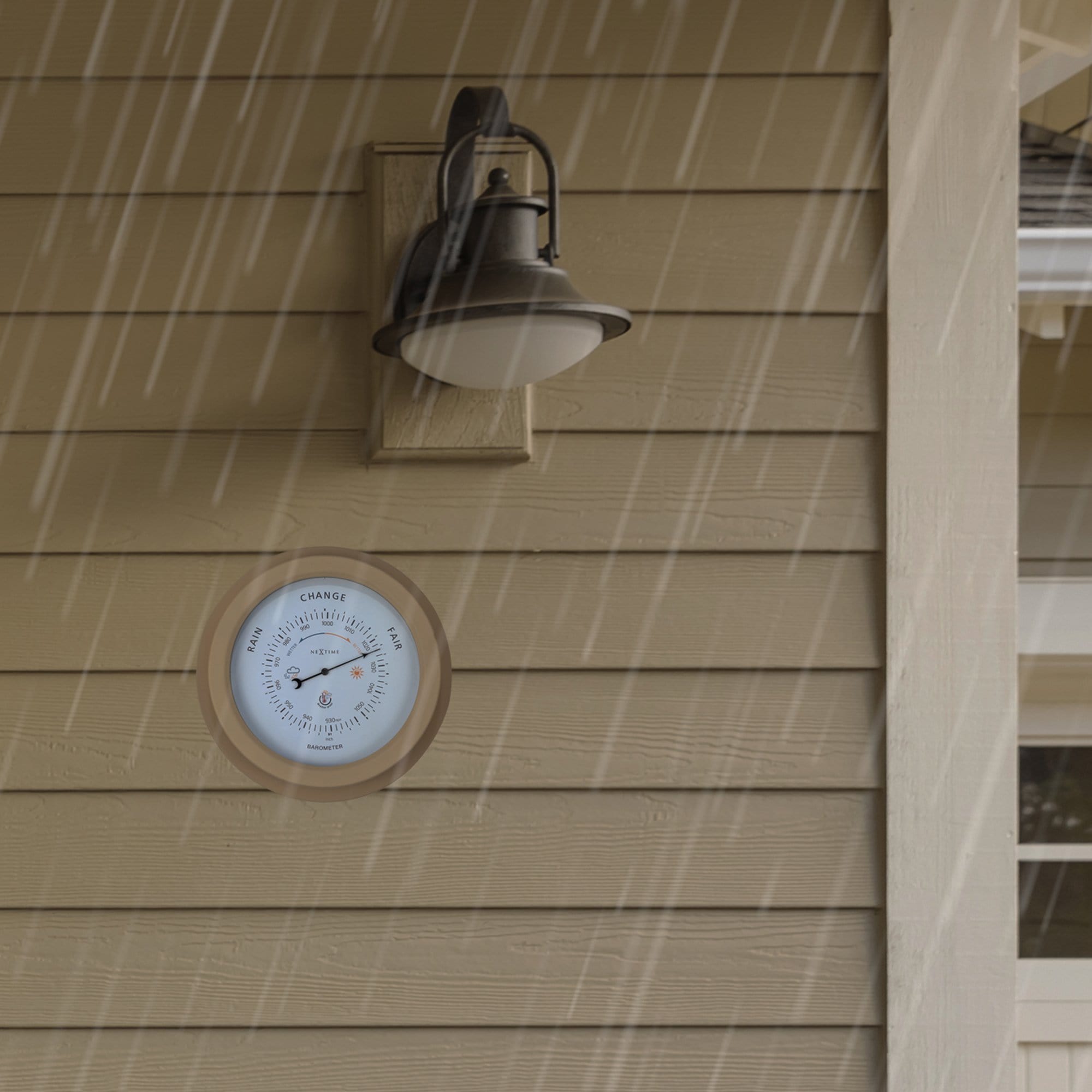 Weatherproof Barometer - 22cm - Metal - Galvanized  Orchid - Goat Corp