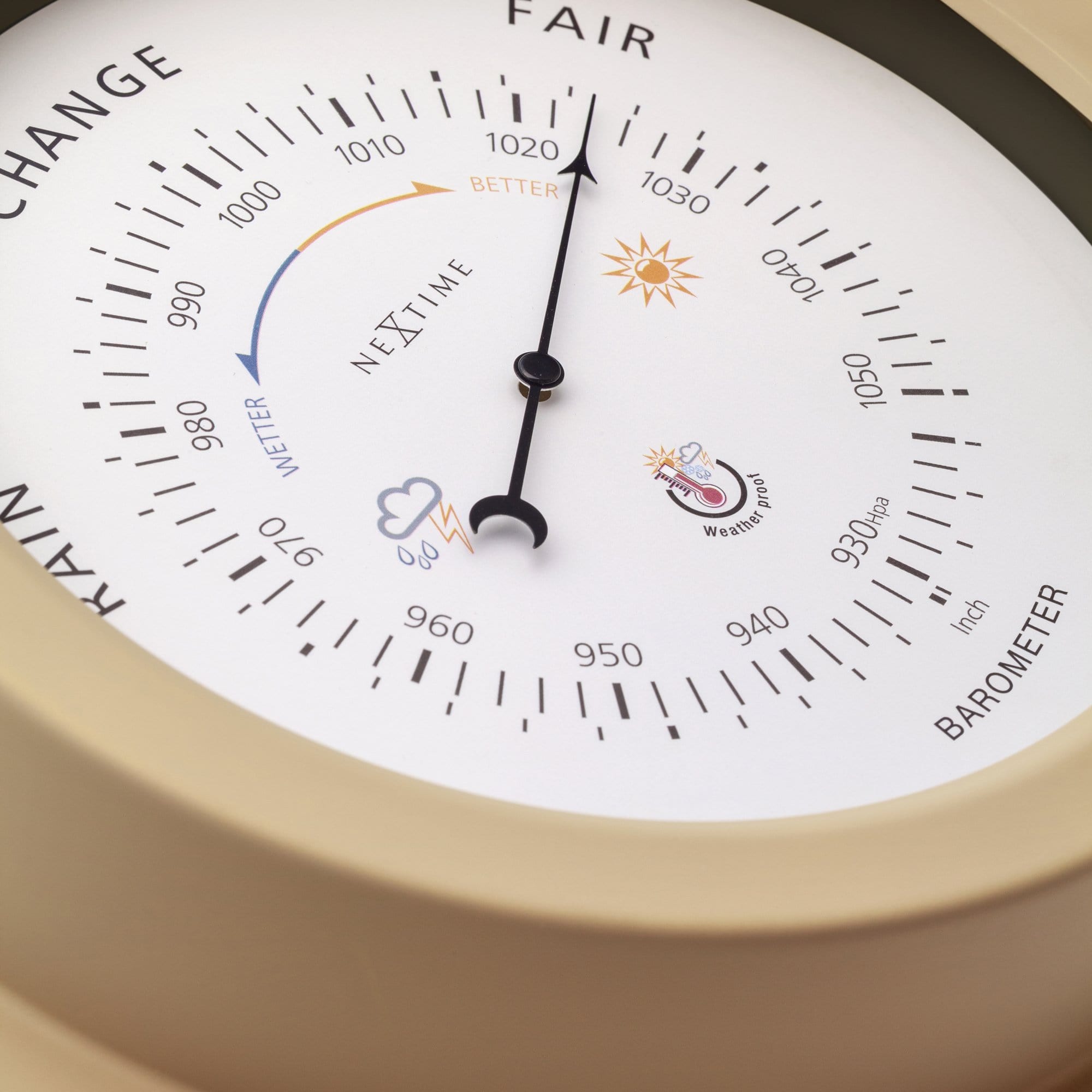 Weatherproof Barometer - 22cm - Metal - Galvanized  Orchid - Goat Corp