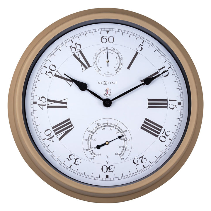 Weatherstation - Wall clock - Weatherproof - 40.5 cm - Metal -  Hyacinth - Goat Corp