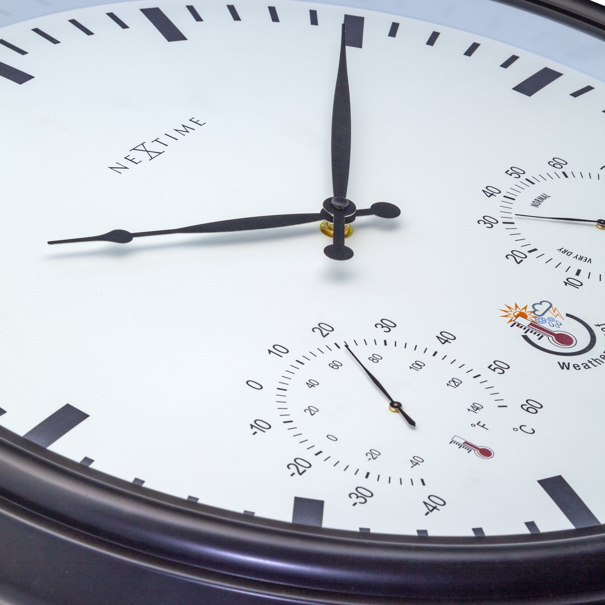 Weatherstation - Wall clock - Weatherproof - 50.5 cm  and Sunflower - Goat Corp