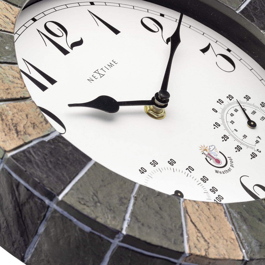 Weatherstation - Wall Clock - Weatherproof - 26cm - Polyresin - Aster - Goat Corp