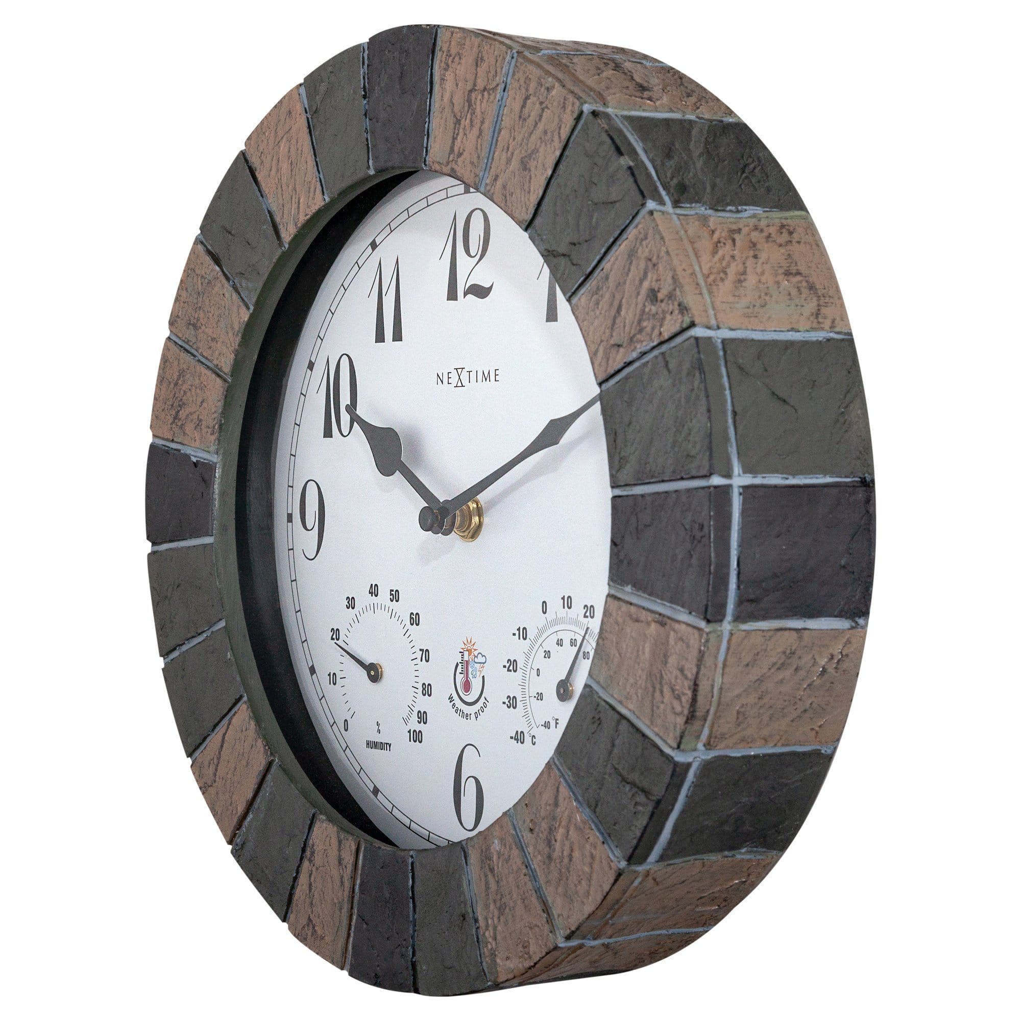 Weatherstation - Wall Clock - Weatherproof - 26cm - Polyresin - Aster - Goat Corp